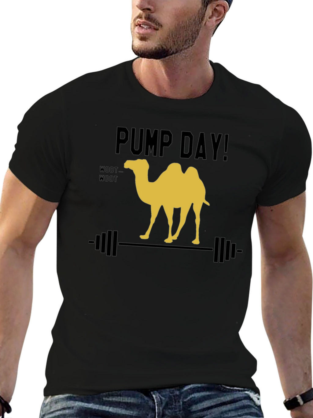 Pump Day Camel Lifting Weights Graphic Tee
