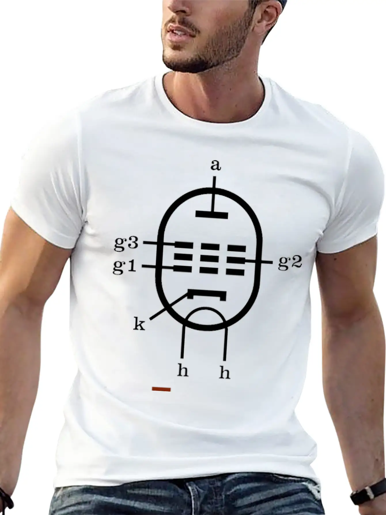 EL34 Vacuum Tube Schema Stylish Everyday T-Shirt – Unisex Basic Cotton Tee
