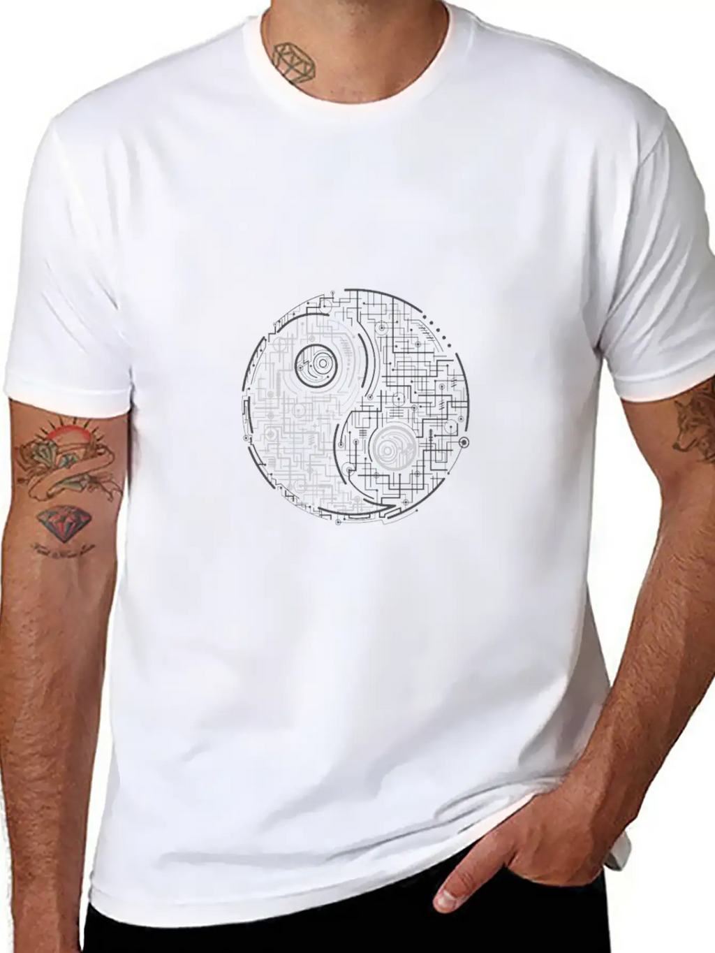Electric Balance Essential Cotton Tee For Daily Outfits – Unisex Style