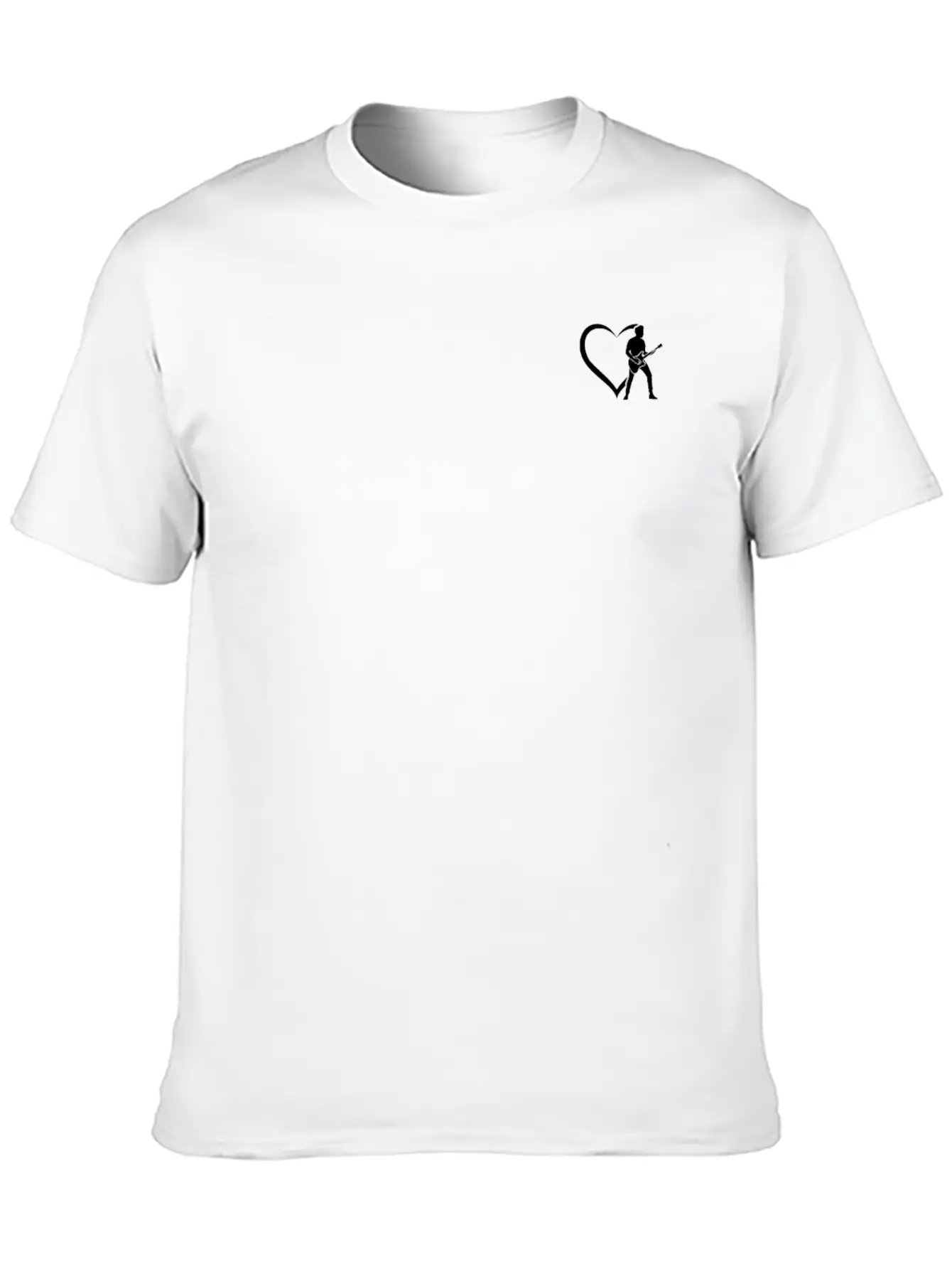 Electric Guitar Player Guitar Heart Bass Guitar Pl Breathable Soft Cotton T-Shirt – Timeless Casual Look