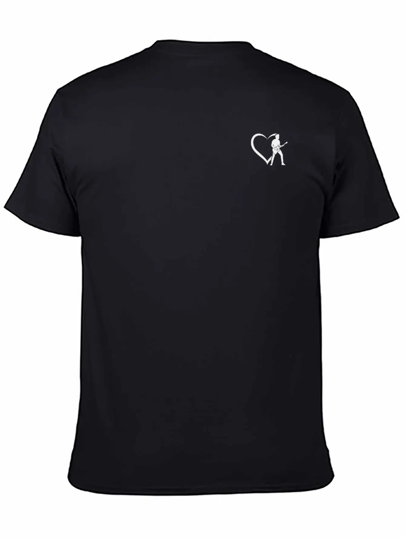 Electric Guitar Player Guitar Heart Bass Guitar Pl Breathable Soft Cotton T-Shirt – Timeless Casual Look