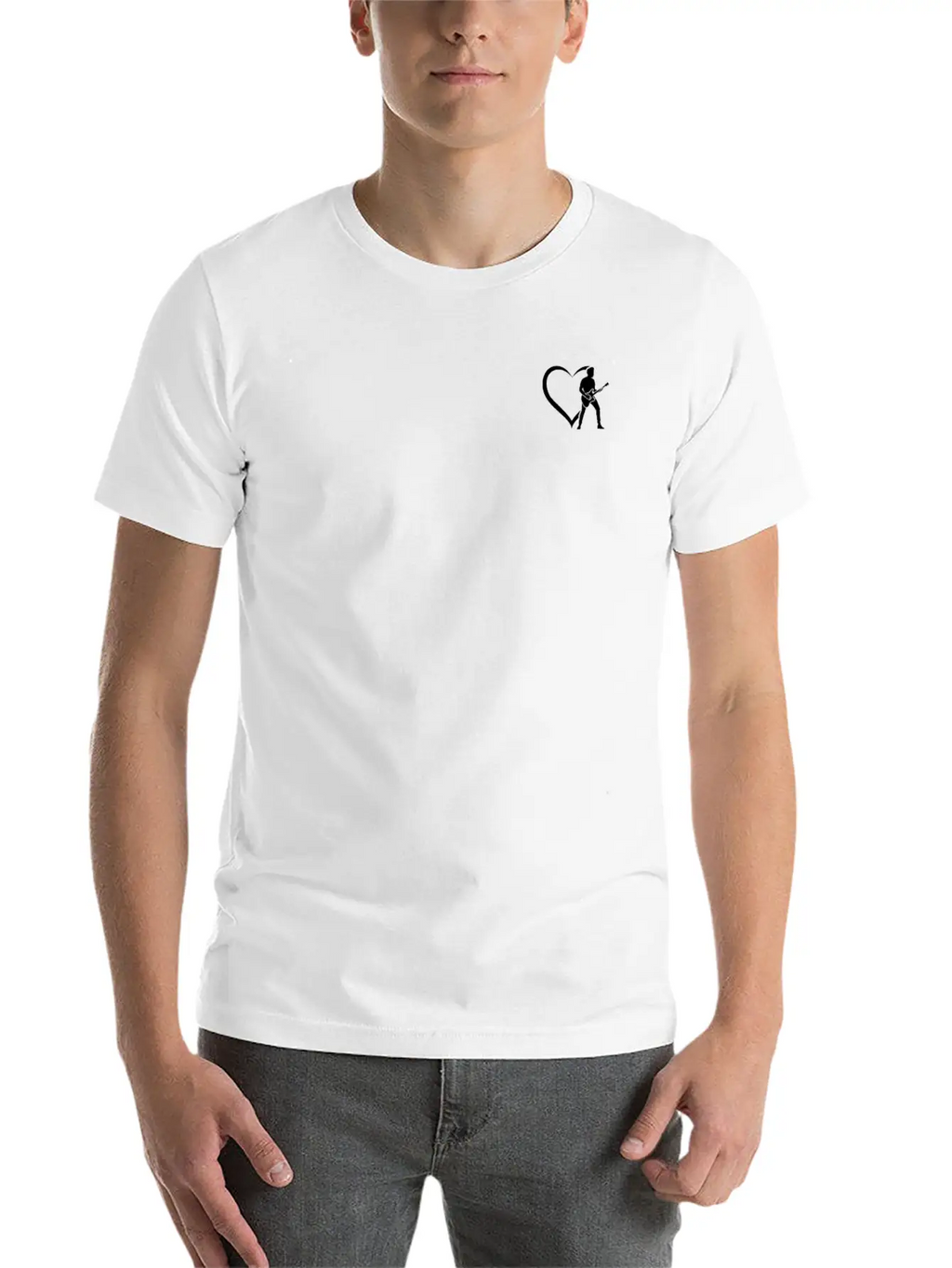 Electric Guitar Player Guitar Heart Bass Guitar Pl Breathable Soft Cotton T-Shirt – Timeless Casual Look