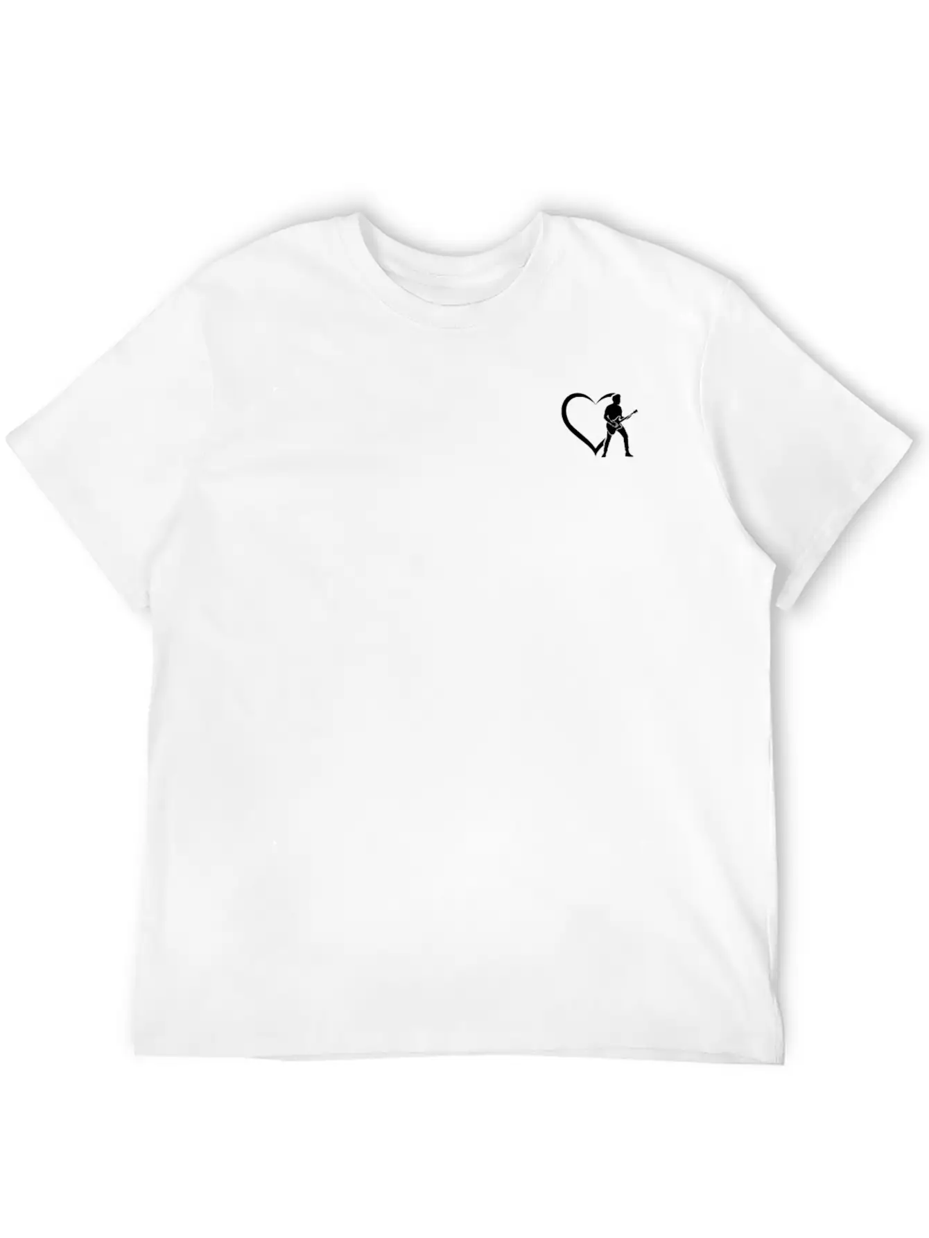 Electric Guitar Player Guitar Heart Bass Guitar Pl Breathable Soft Cotton T-Shirt – Timeless Casual Look