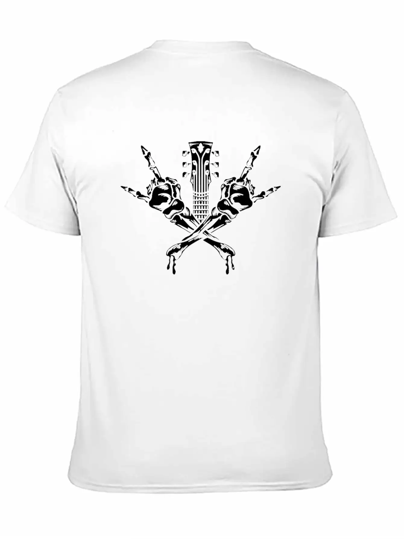 Electric Guitar Rock Horns Basic Graphic T-Shirt – Daily Comfort In Soft Cotton
