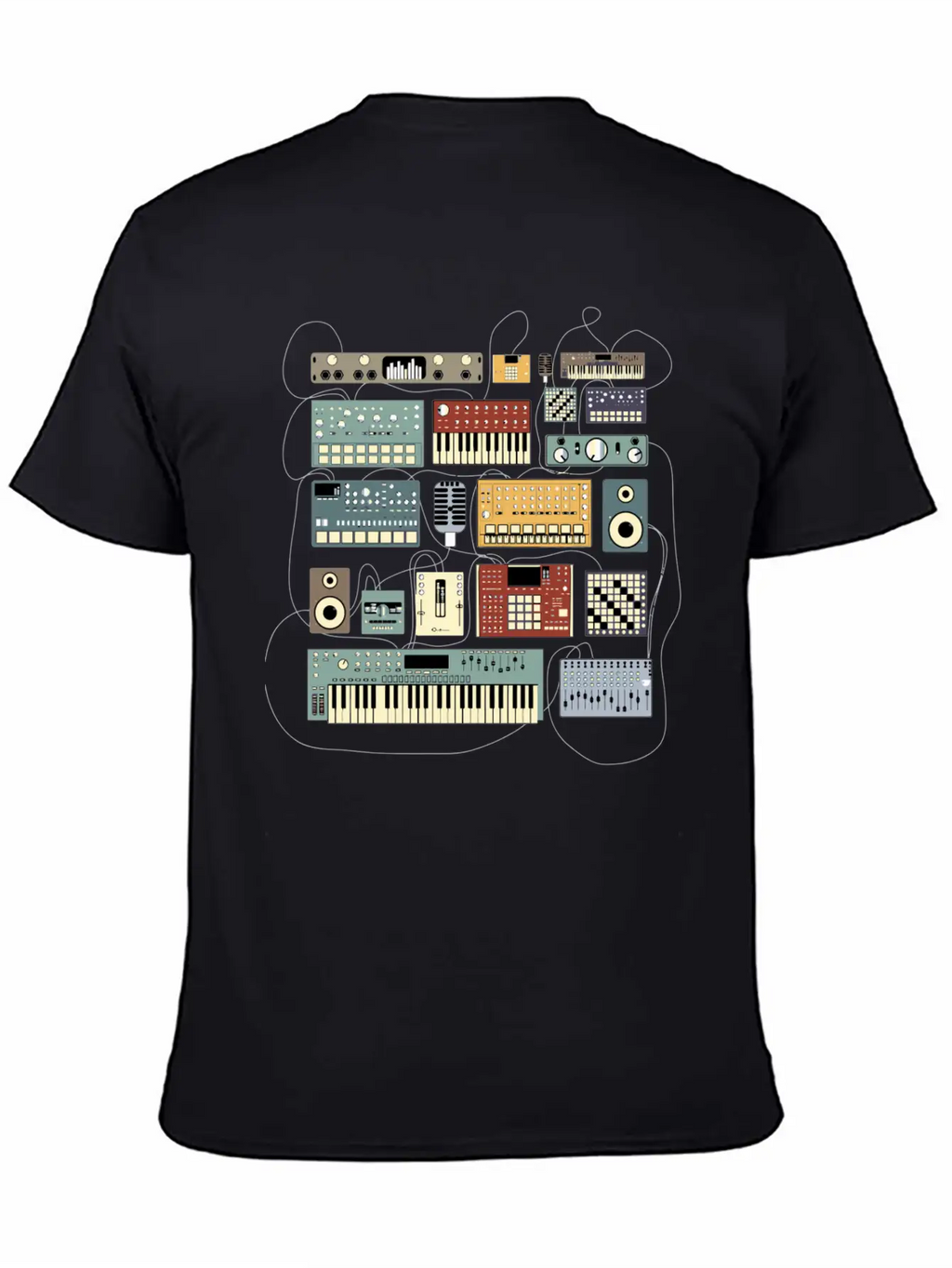 Electronic Musician Synthesizers And Drum Machine Relaxed Everyday Tee – Lightweight And Durable Cotton
