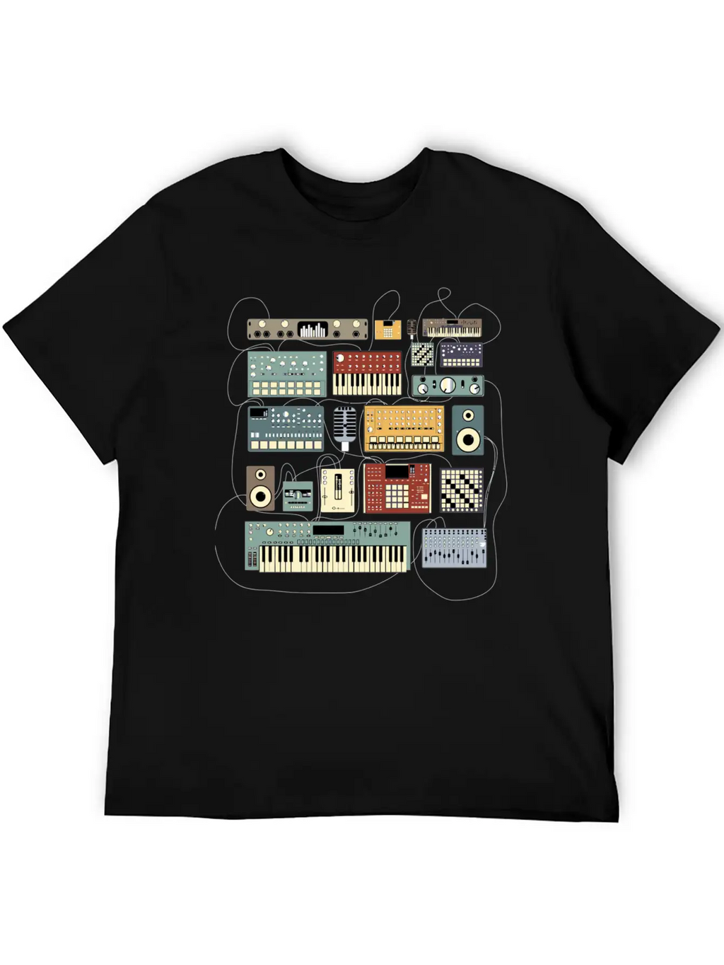 Electronic Musician Synthesizers And Drum Machine Relaxed Everyday Tee – Lightweight And Durable Cotton