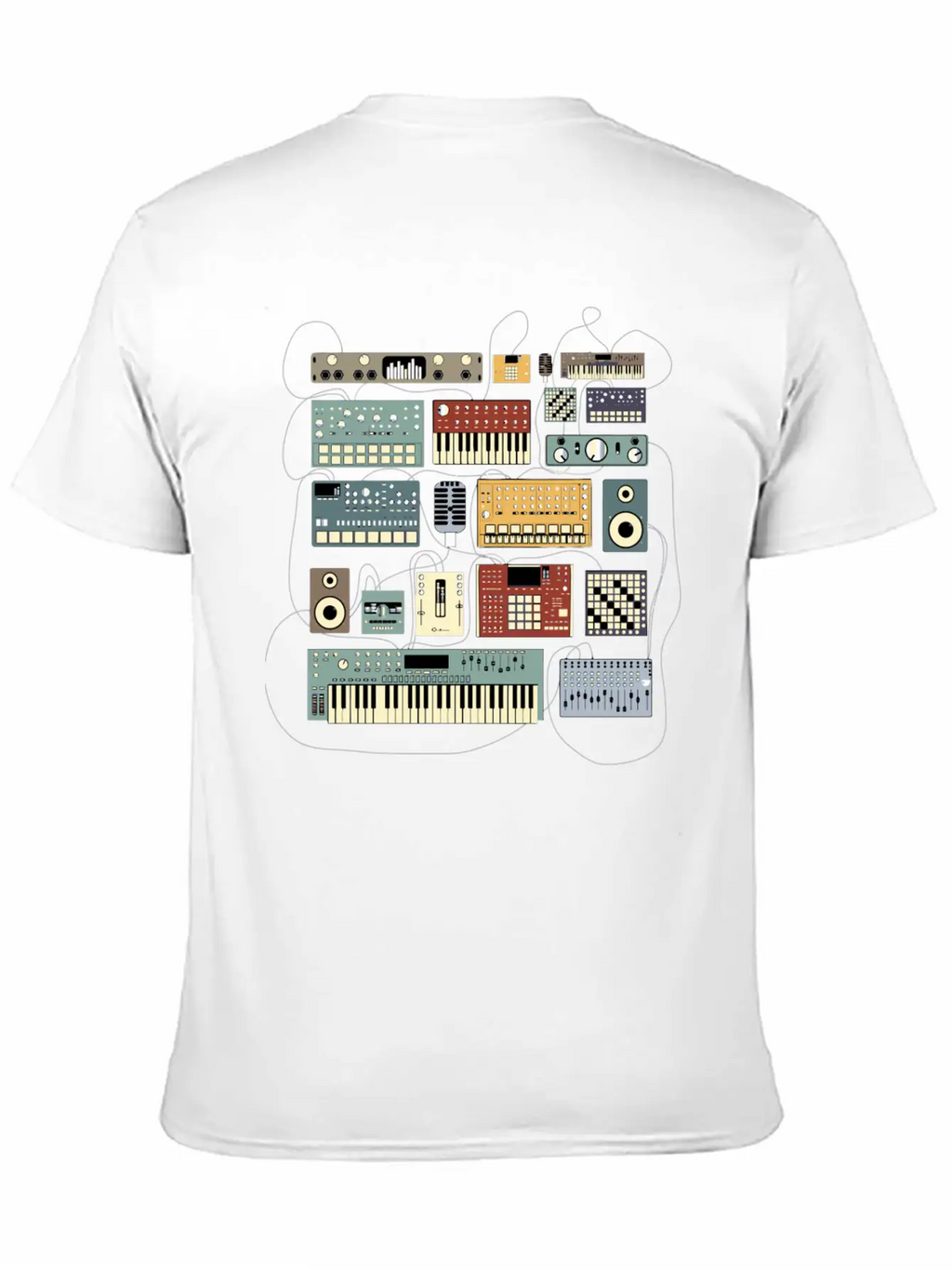 Electronic Musician Synthesizers And Drum Machine Relaxed Everyday Tee – Lightweight And Durable Cotton