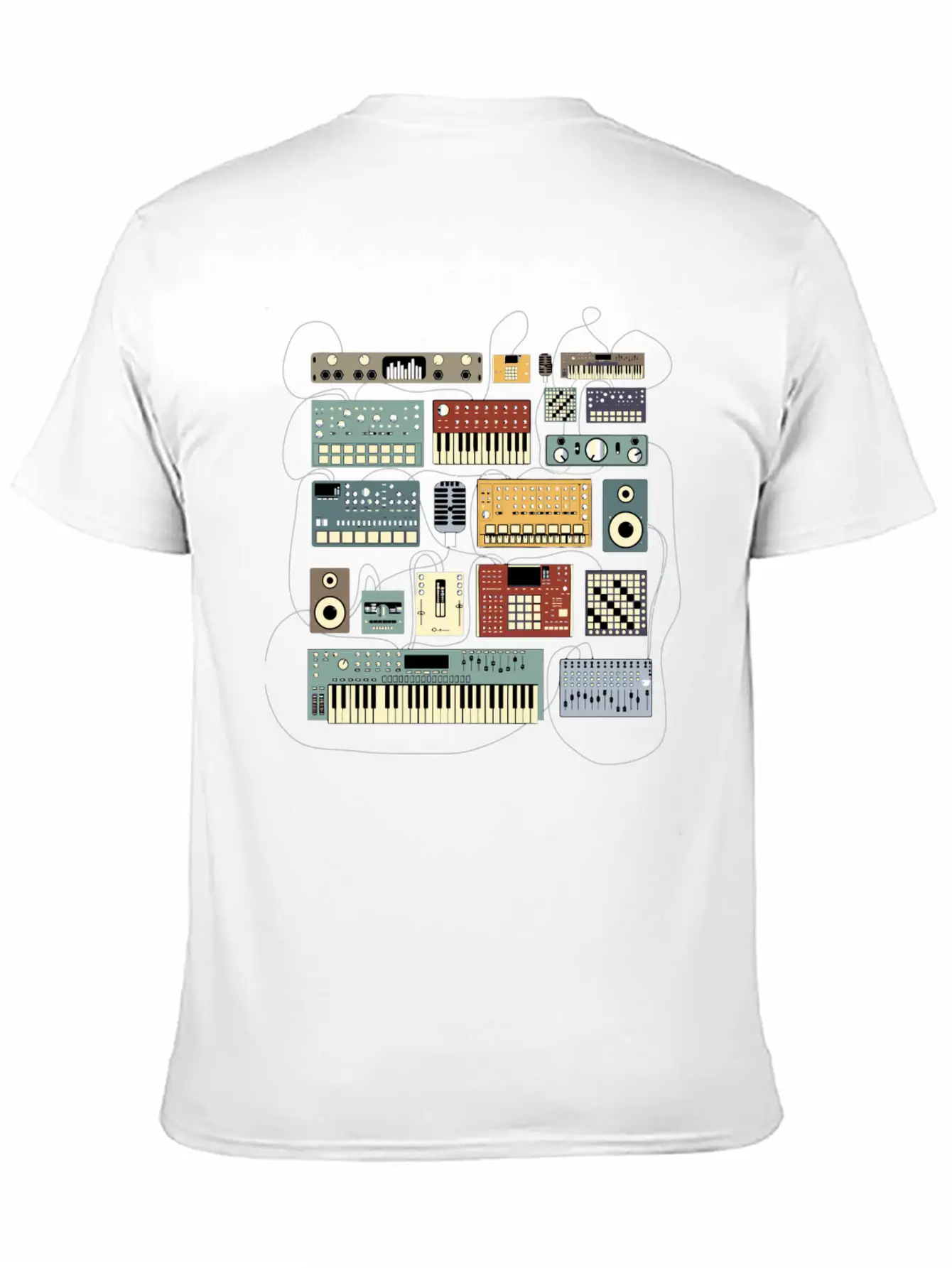 Electronic Musician Synthesizers And Drum Machine Relaxed Everyday Tee – Lightweight And Durable Cotton