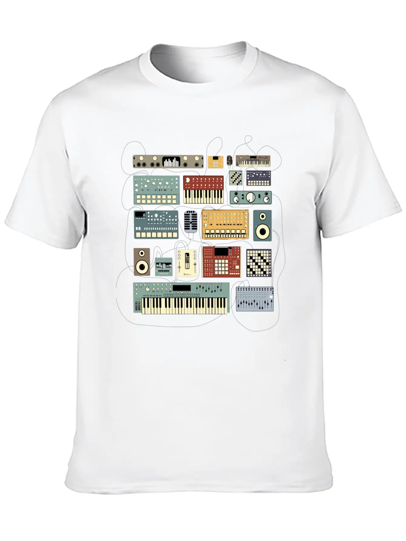 Electronic Musician Synthesizers And Drum Machine Relaxed Everyday Tee – Lightweight And Durable Cotton