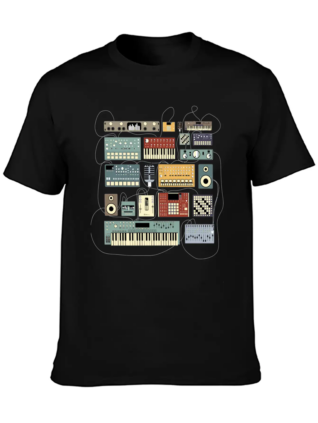 Electronic Musician Synthesizers And Drum Machine Relaxed Everyday Tee – Lightweight And Durable Cotton