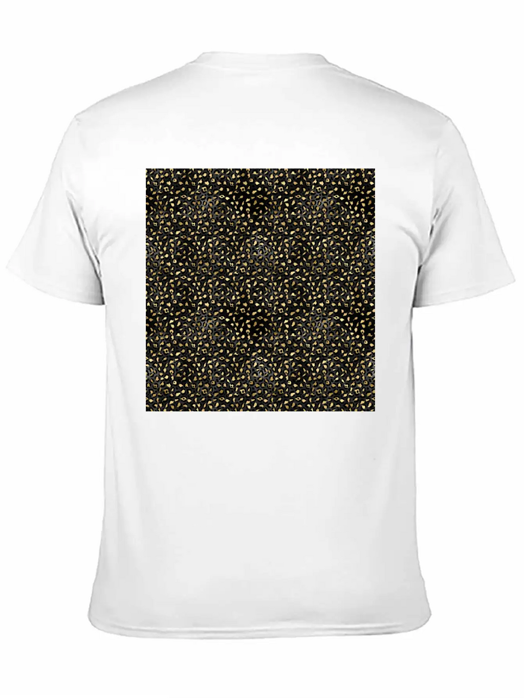 Elegant Black Gold Leopard Pattern Glam Metallic Timeless Short Sleeve Tee – Comfy And Minimalist Design