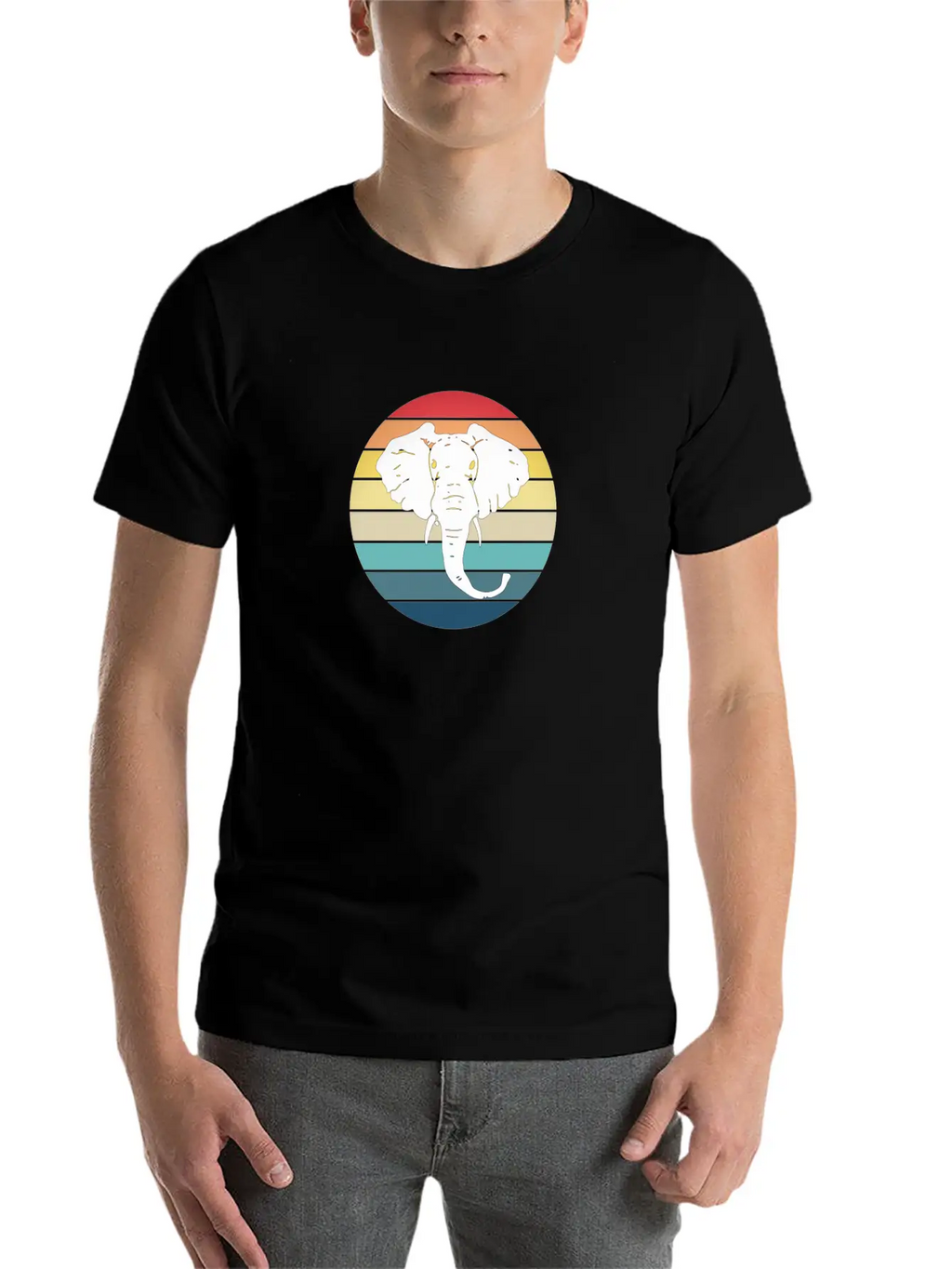 Elephant Animal Sun Elephants Africa Trunk Basic Graphic T-Shirt – Daily Comfort In Soft Cotton
