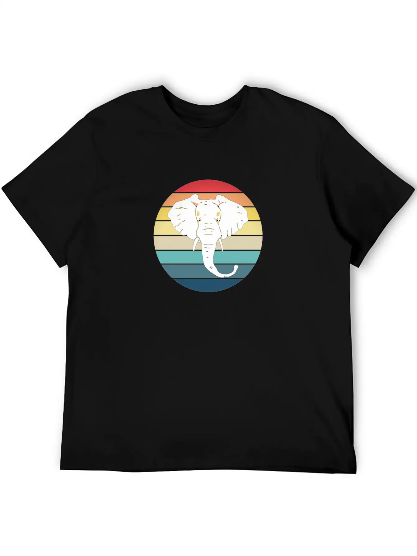 Elephant Animal Sun Elephants Africa Trunk Basic Graphic T-Shirt – Daily Comfort In Soft Cotton