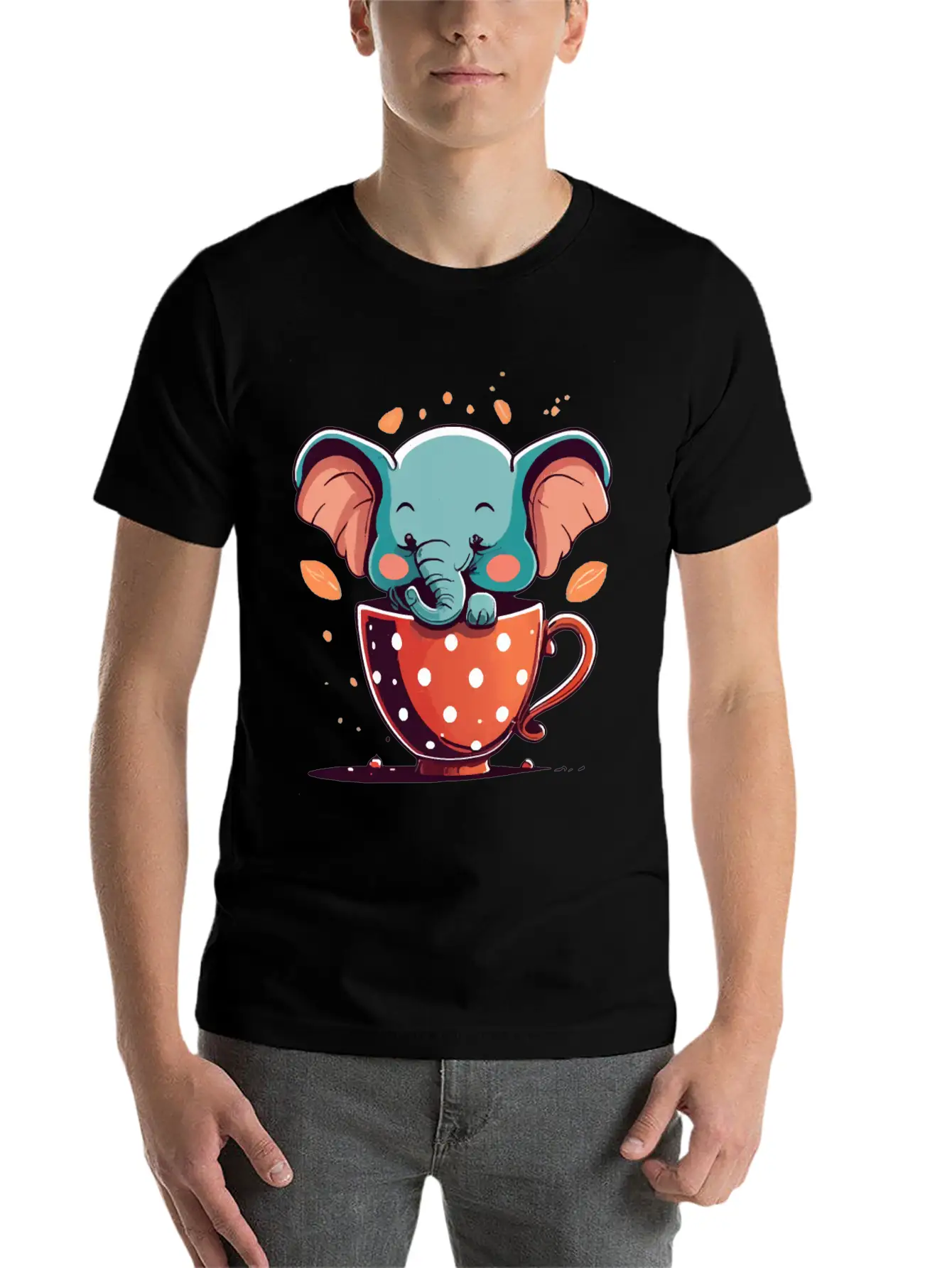 Elephant Elegance Breathable Graphic T-Shirt – Perfect For Casual Days