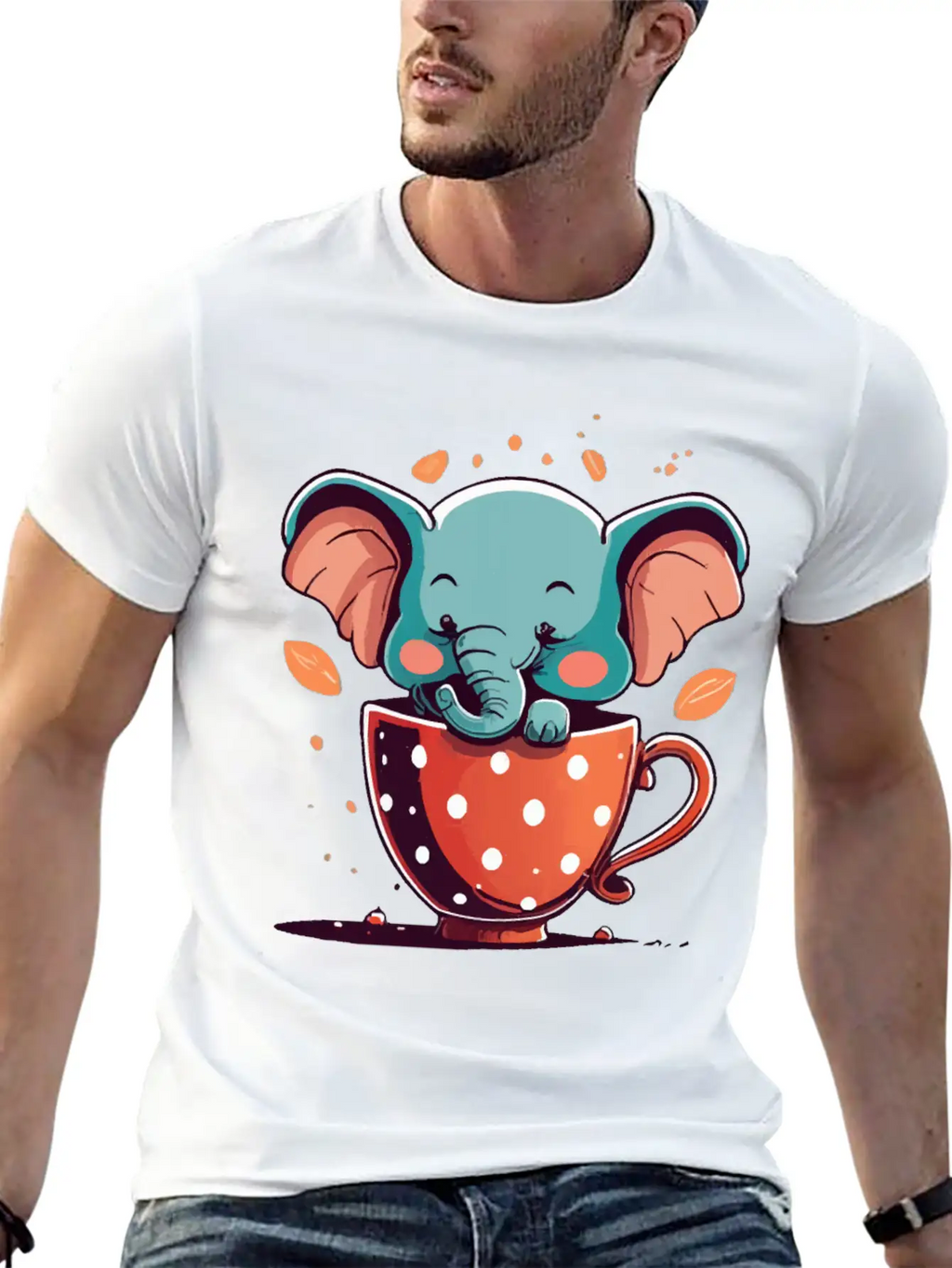 Elephant Elegance Breathable Graphic T-Shirt – Perfect For Casual Days
