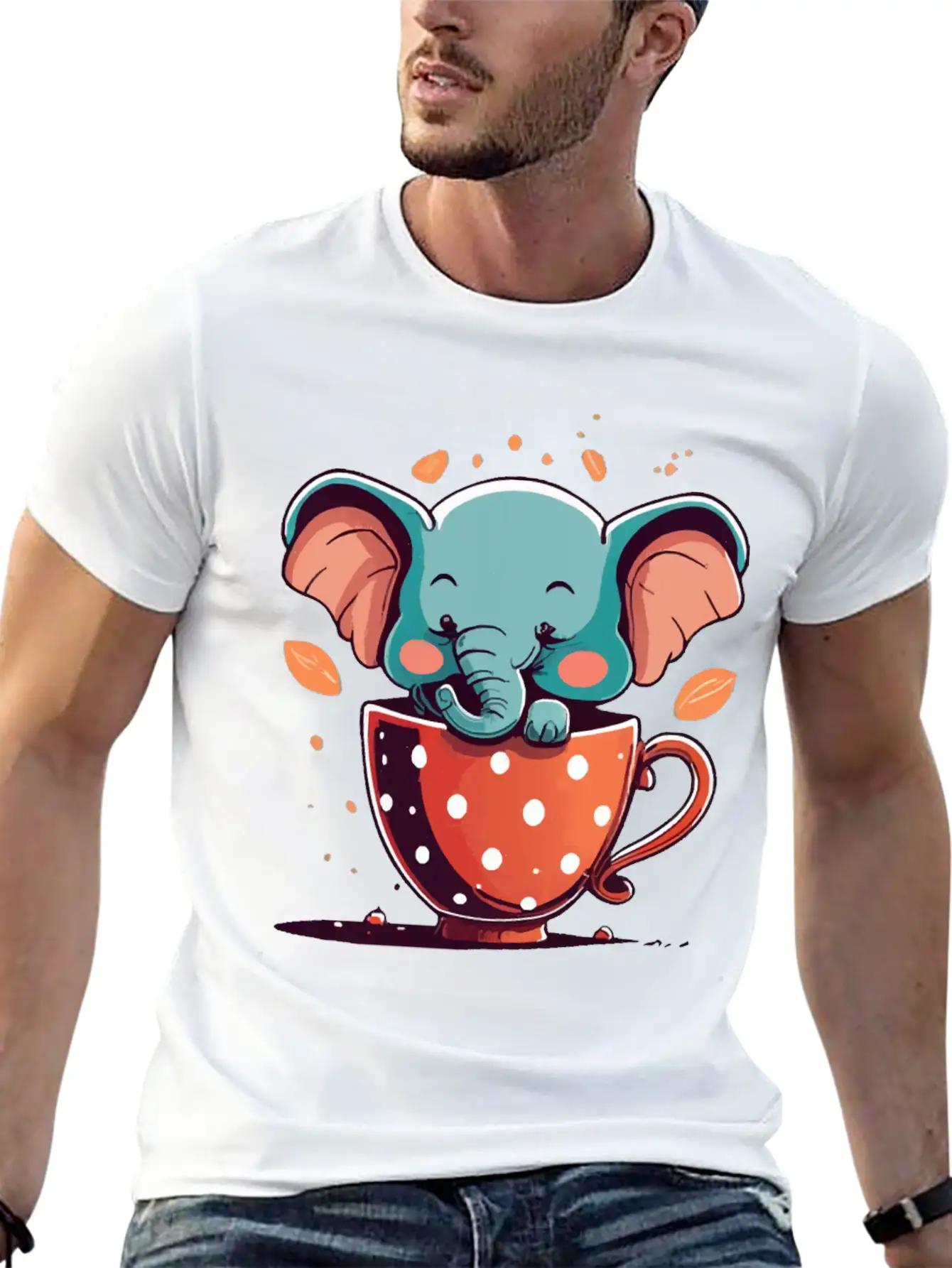 Elephant Elegance Breathable Graphic T-Shirt – Perfect For Casual Days