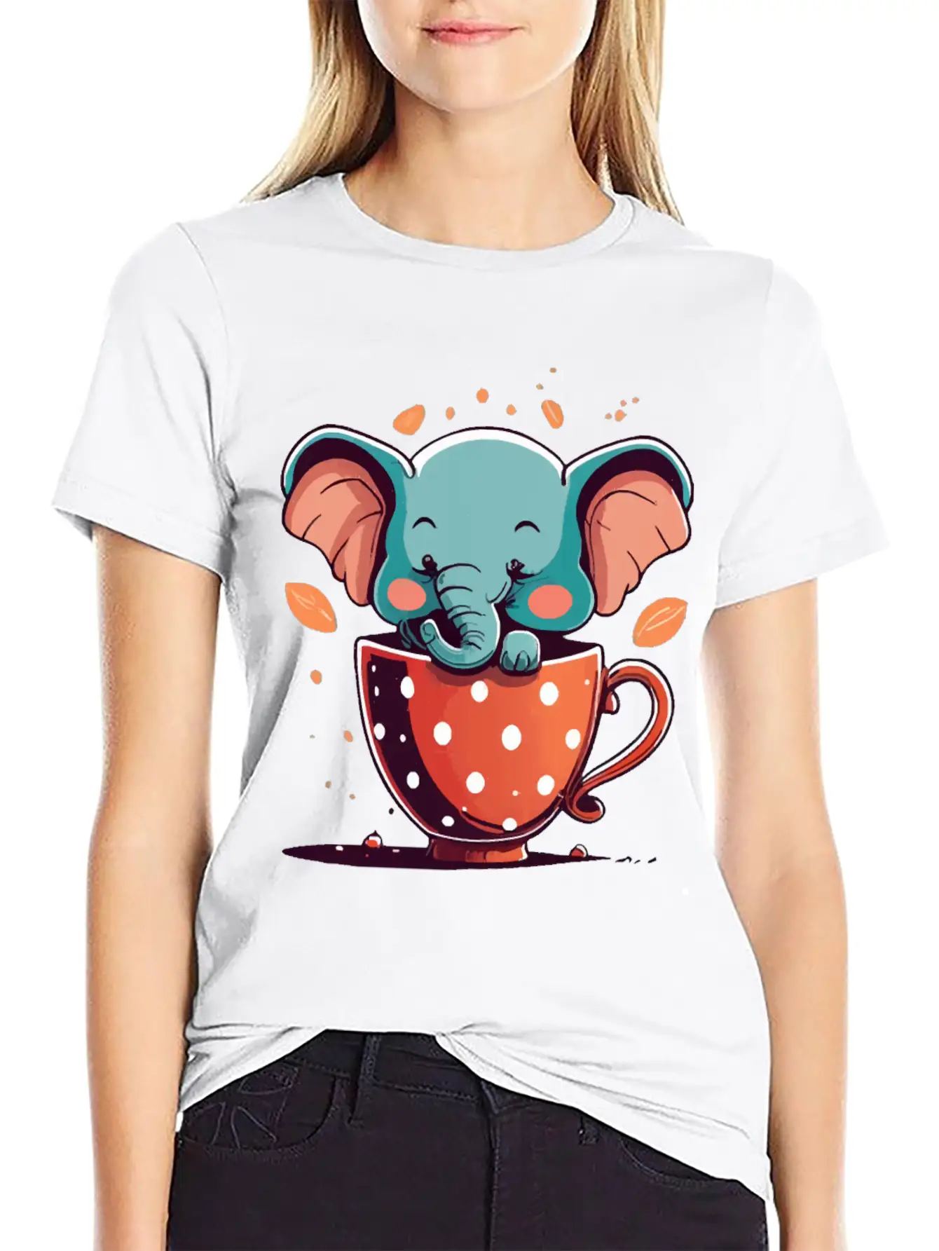 Elephant Elegance Breathable Graphic T-Shirt – Perfect For Casual Days