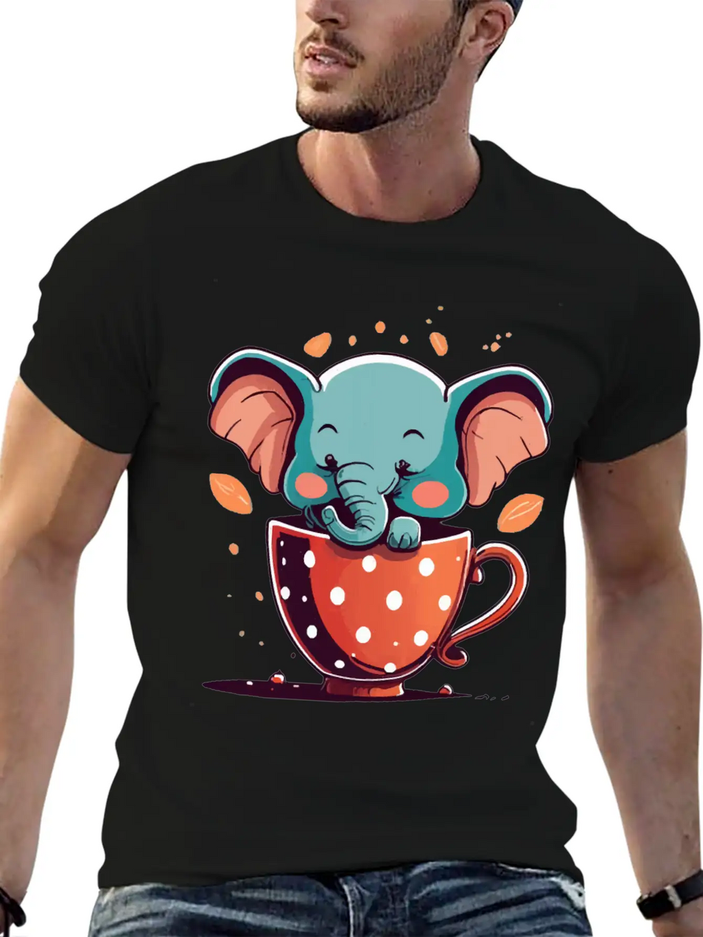Elephant Elegance Breathable Graphic T-Shirt – Perfect For Casual Days
