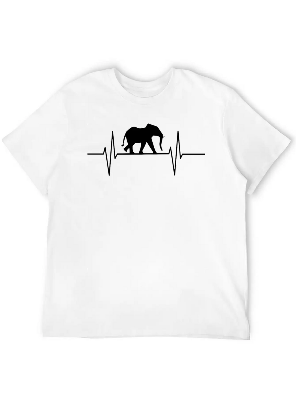 Elephant Heartbeat Elephant Lovers Elephants Gift Relaxed Everyday Tee – Lightweight And Durable Cotton