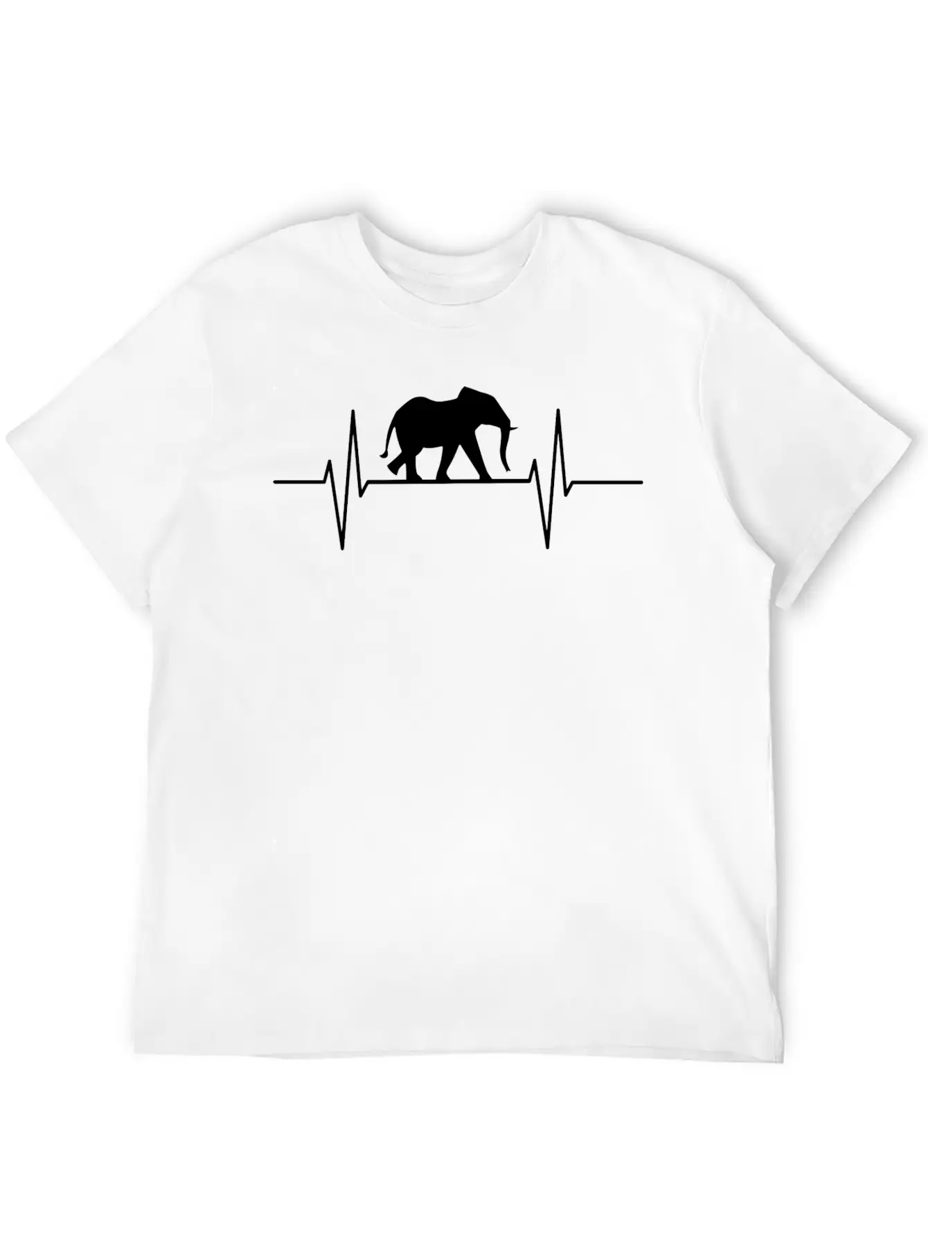 Elephant Heartbeat Elephant Lovers Elephants Gift Relaxed Everyday Tee – Lightweight And Durable Cotton