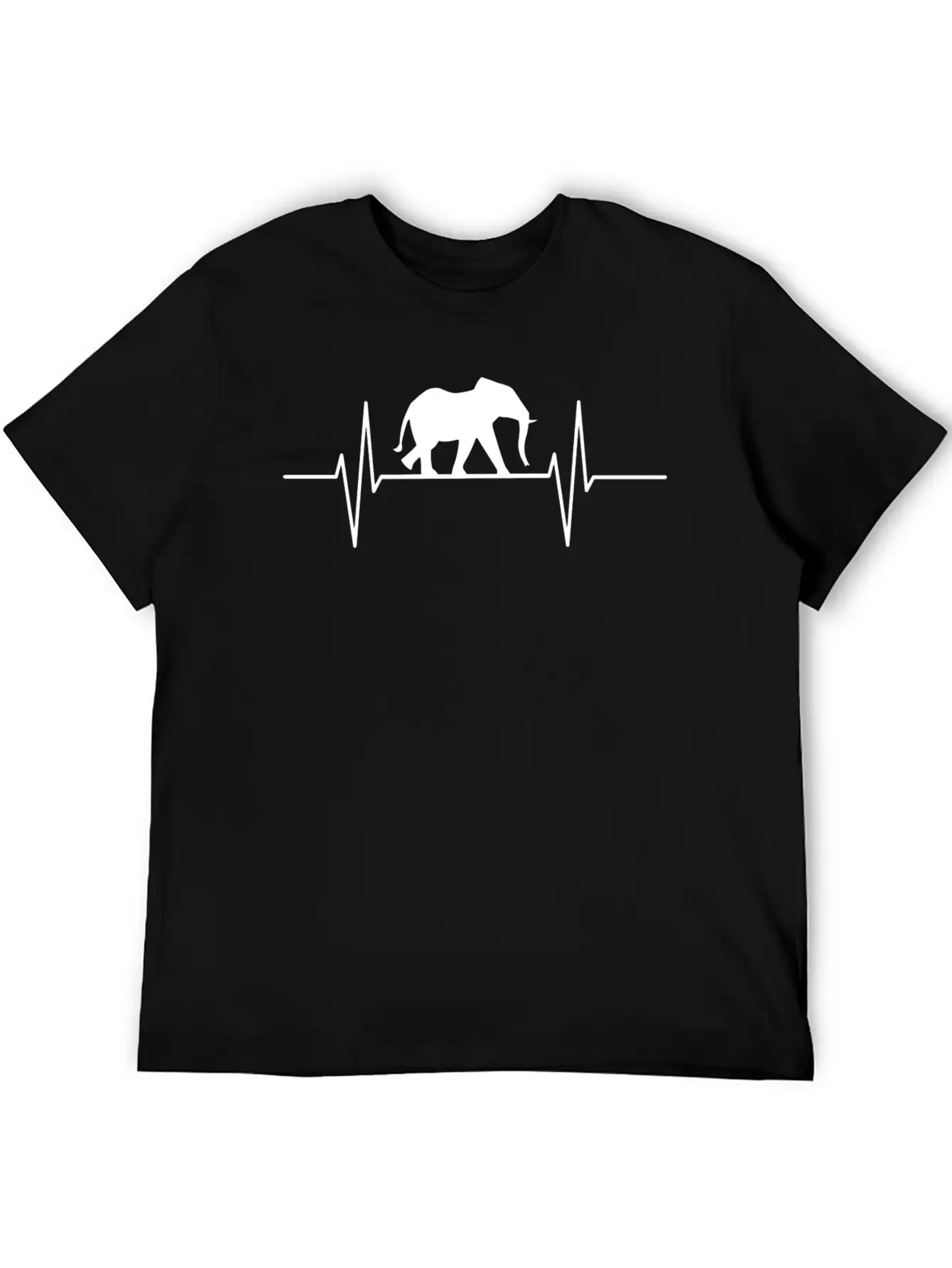 Elephant Heartbeat Elephant Lovers Elephants Gift Relaxed Everyday Tee – Lightweight And Durable Cotton