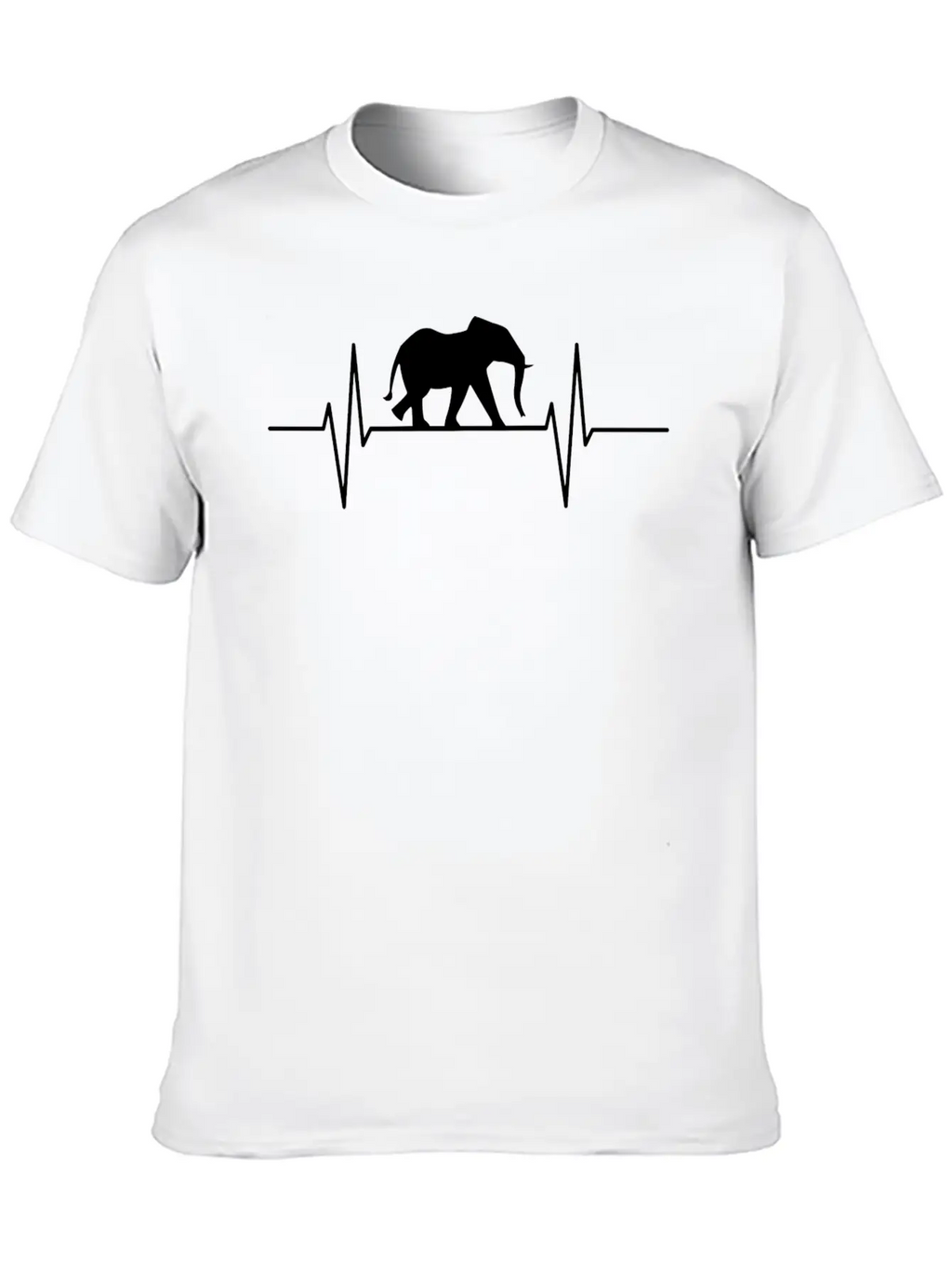 Elephant Heartbeat Elephant Lovers Elephants Gift Relaxed Everyday Tee – Lightweight And Durable Cotton