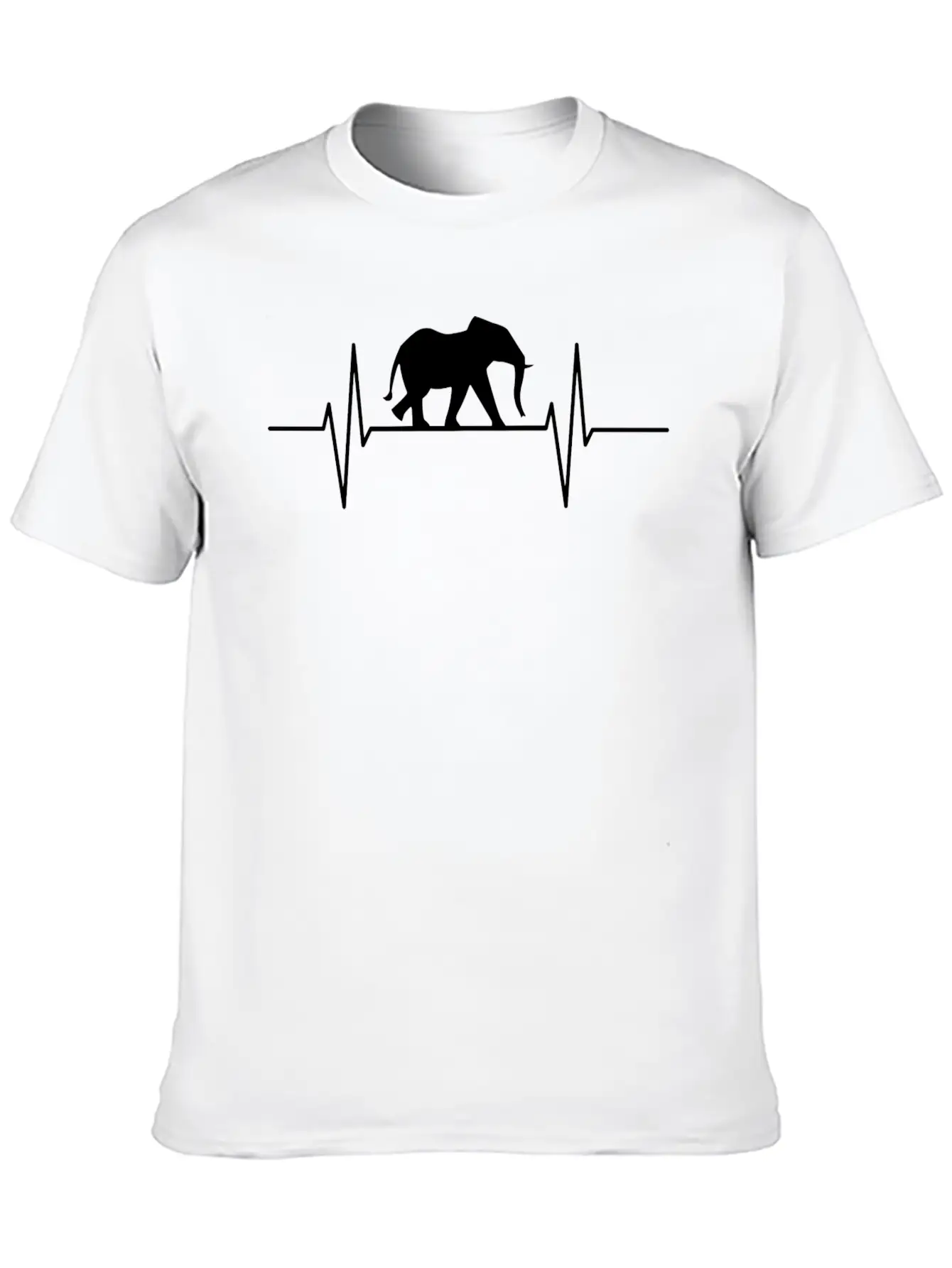 Elephant Heartbeat Elephant Lovers Elephants Gift Relaxed Everyday Tee – Lightweight And Durable Cotton