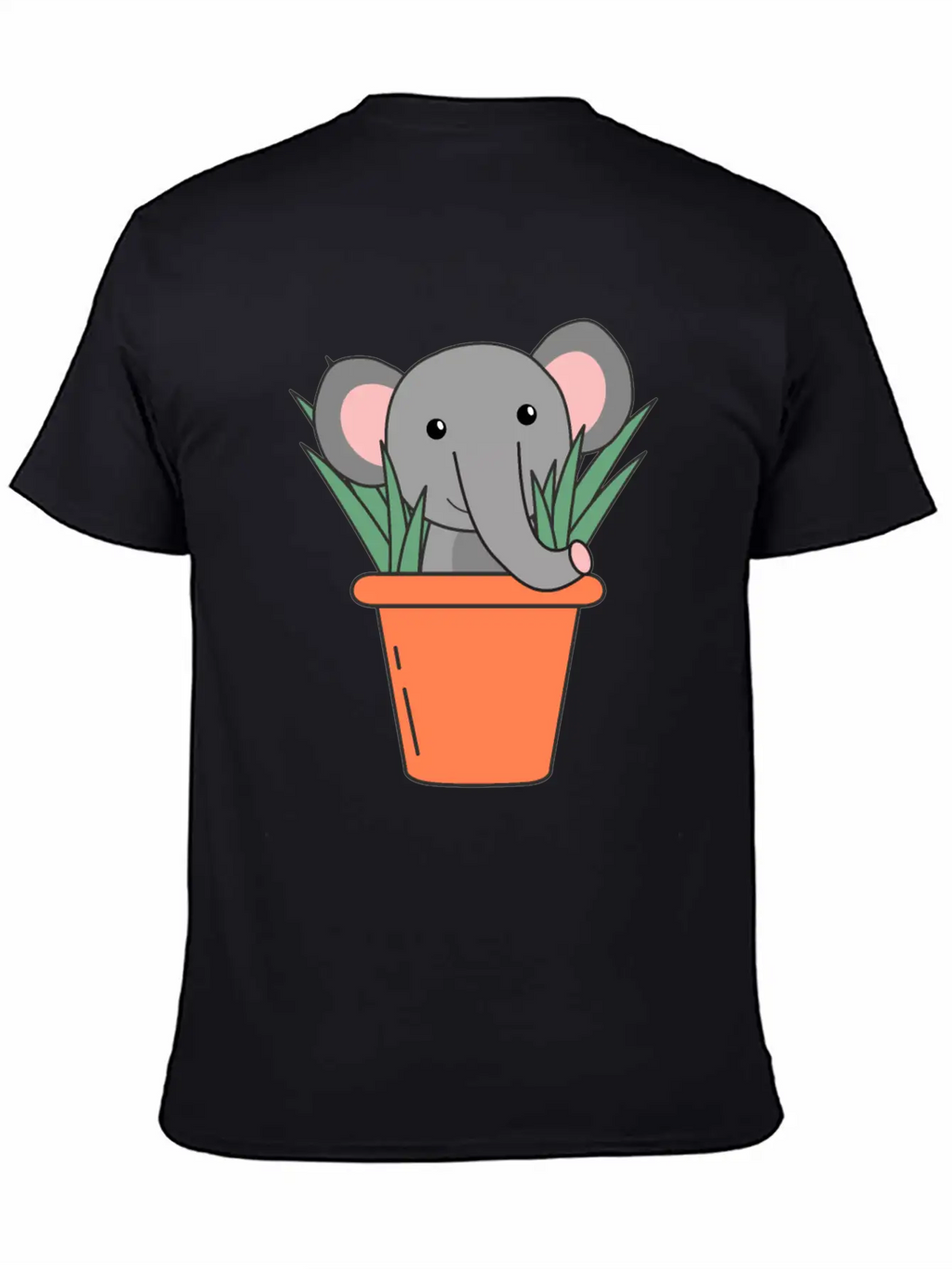 Elephant In Blumentop Funny Elephant Plants Breathable Soft Cotton T-Shirt – Timeless Casual Look