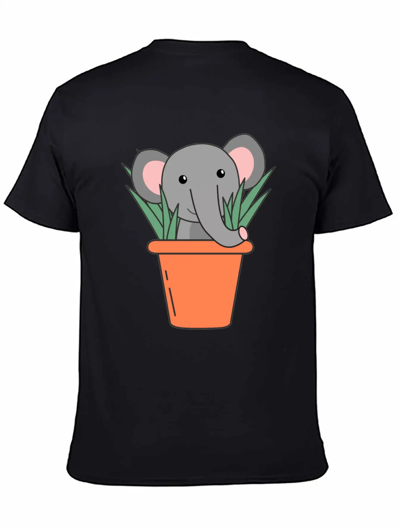 Elephant In Blumentop Funny Elephant Plants Breathable Soft Cotton T-Shirt – Timeless Casual Look