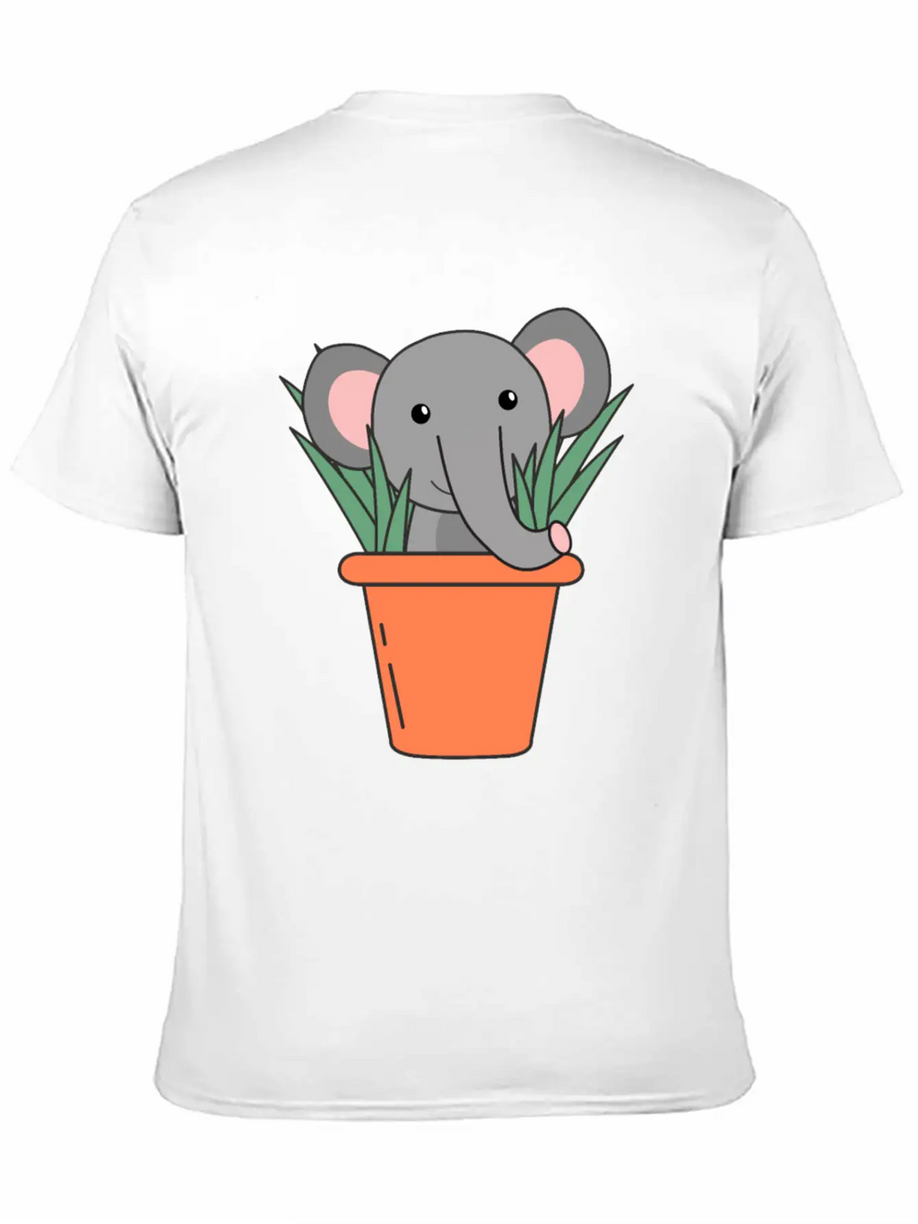Elephant In Blumentop Funny Elephant Plants Breathable Soft Cotton T-Shirt – Timeless Casual Look