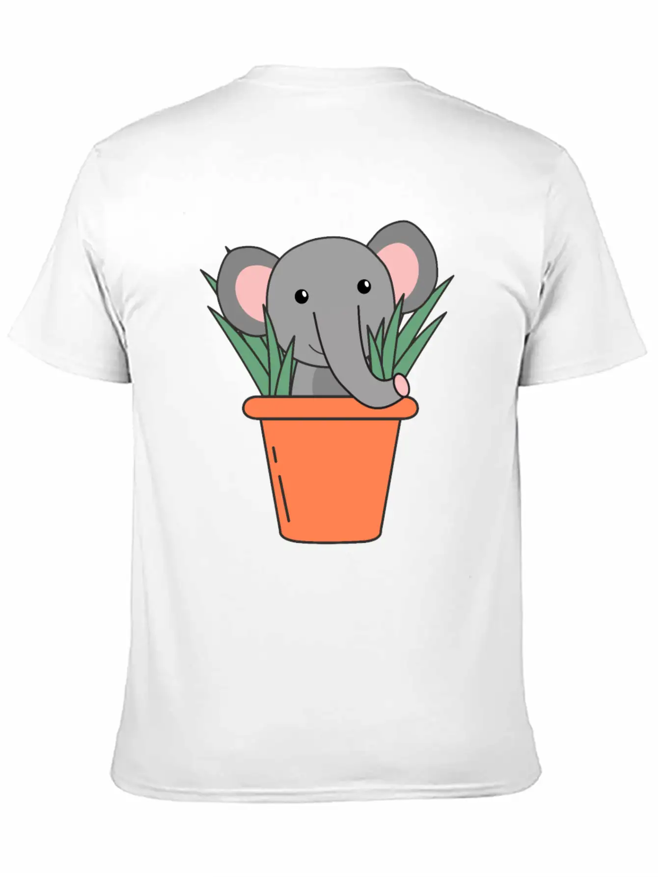 Elephant In Blumentop Funny Elephant Plants Breathable Soft Cotton T-Shirt – Timeless Casual Look