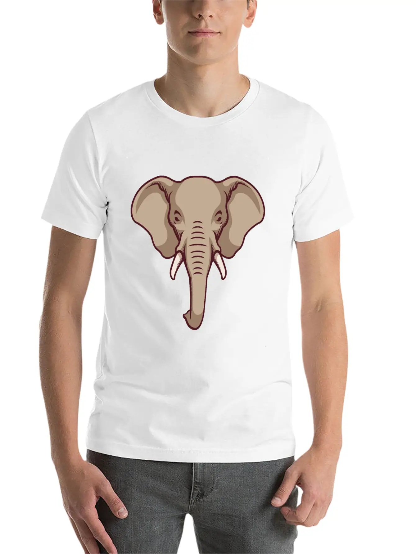 Elephant Ivory And Trunks Unisex Casual T-Shirt – Clean Design For Daily Comfort