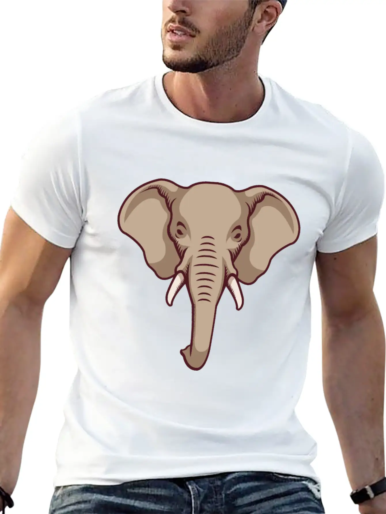 Elephant Ivory And Trunks Unisex Casual T-Shirt – Clean Design For Daily Comfort