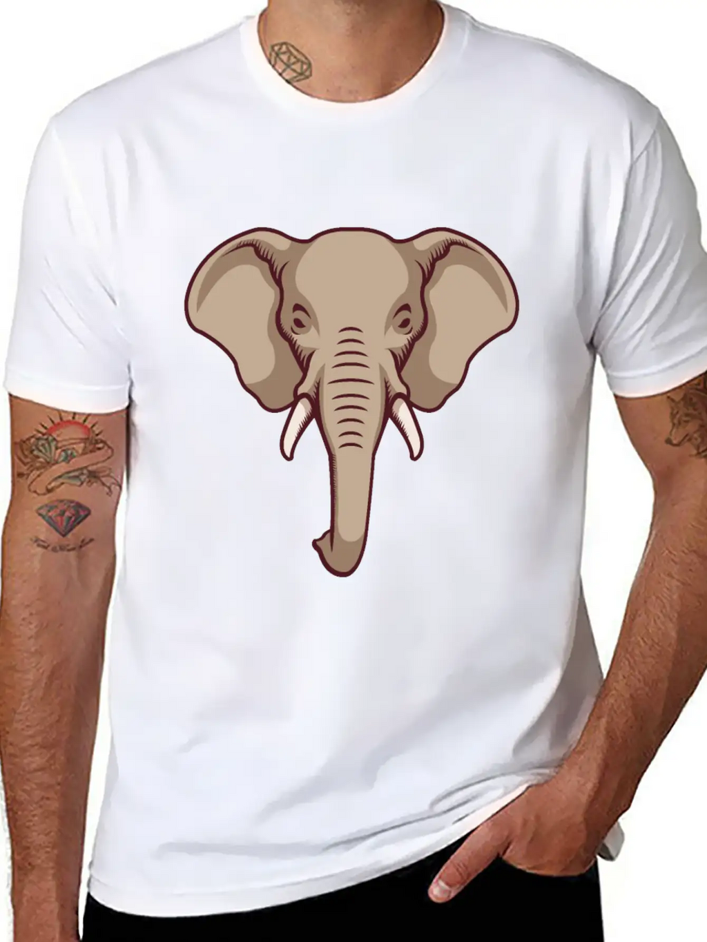 Elephant Ivory And Trunks Unisex Casual T-Shirt – Clean Design For Daily Comfort
