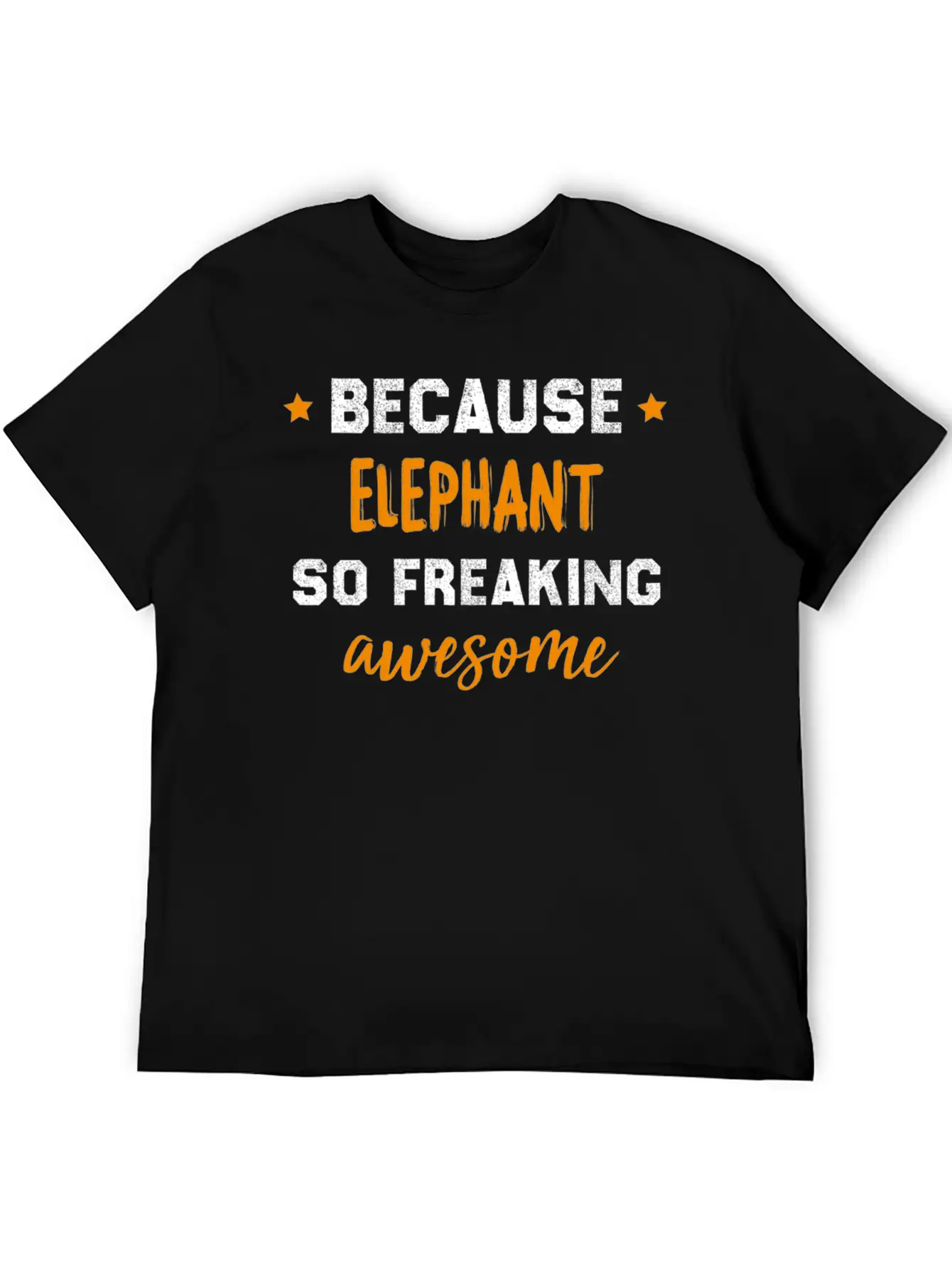 Elephant Lovers Gift Funny Elephant Design Unisex Casual T-Shirt – Clean Design For Daily Comfort