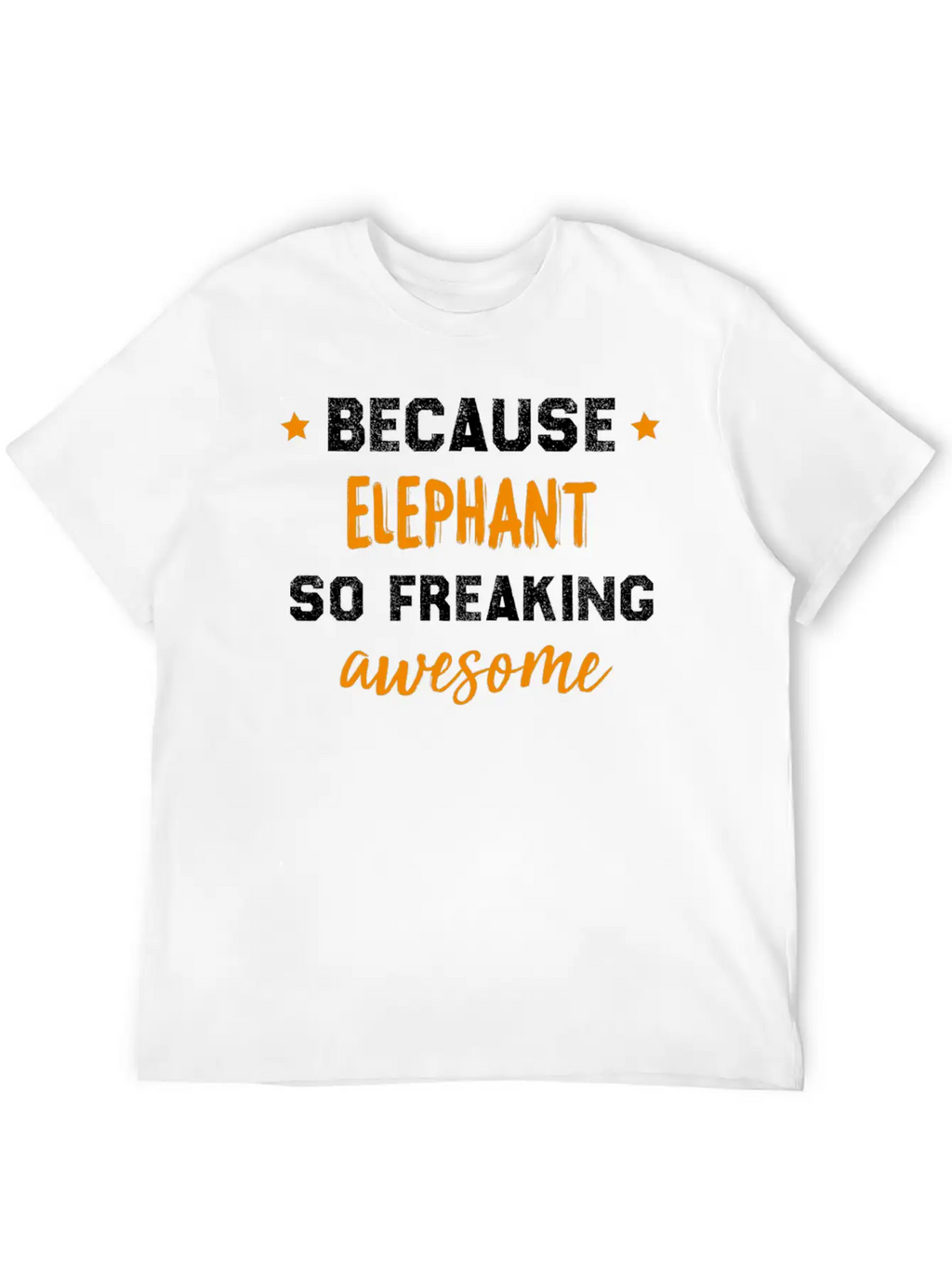 Elephant Lovers Gift Funny Elephant Design Unisex Casual T-Shirt – Clean Design For Daily Comfort