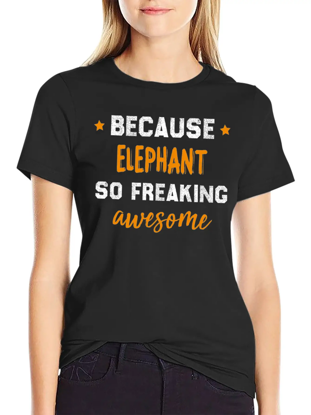 Elephant Lovers Gift Funny Elephant Design Unisex Casual T-Shirt – Clean Design For Daily Comfort