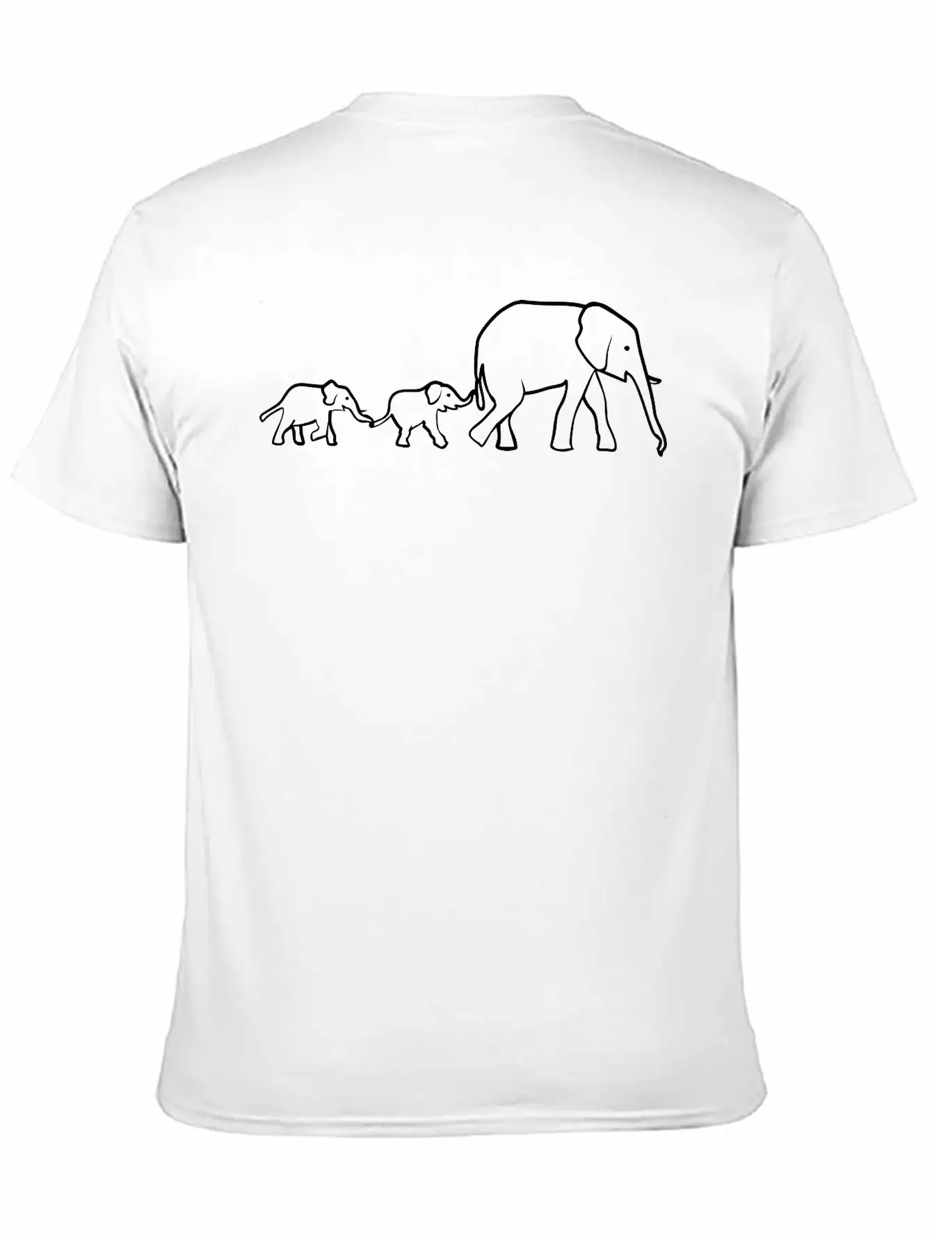 Elephant Mother And Baby Elephants Timeless Short Sleeve Tee – Comfy And Minimalist Design
