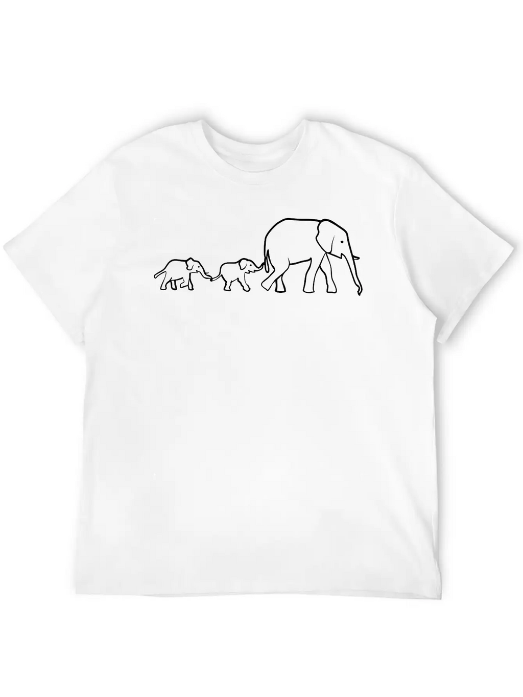 Elephant Mother And Baby Elephants Timeless Short Sleeve Tee – Comfy And Minimalist Design