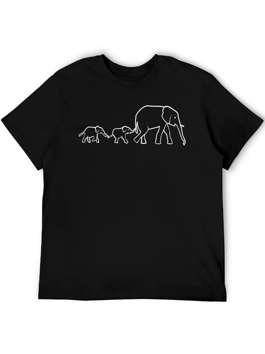 Elephant Mother And Baby Elephants Timeless Short Sleeve Tee – Comfy And Minimalist Design
