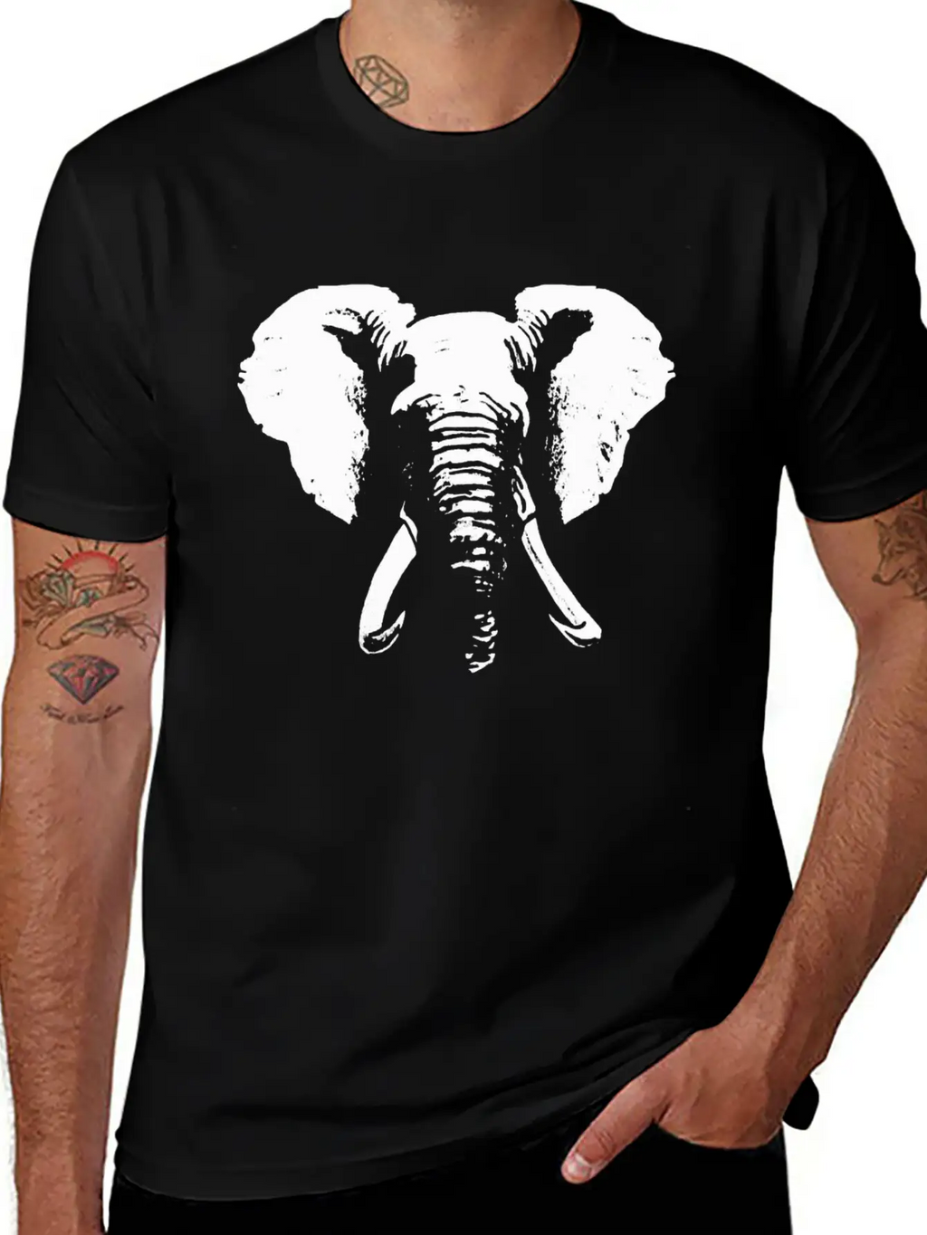 Elephant W Unisex Casual T-Shirt – Clean Design For Daily Comfort