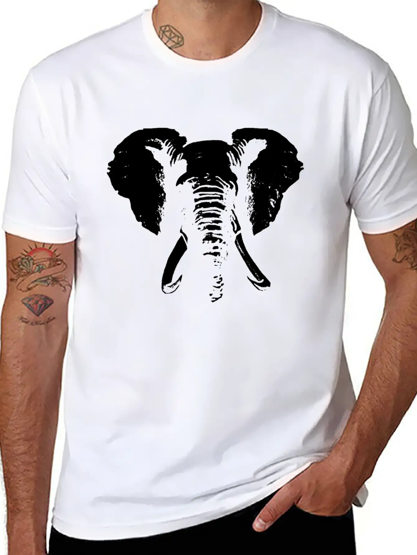 Elephant W Unisex Casual T-Shirt – Clean Design For Daily Comfort