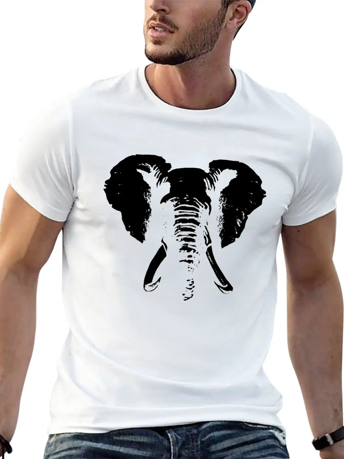 Elephant W Unisex Casual T-Shirt – Clean Design For Daily Comfort