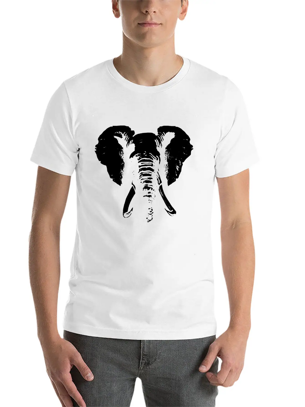 Elephant W Unisex Casual T-Shirt – Clean Design For Daily Comfort