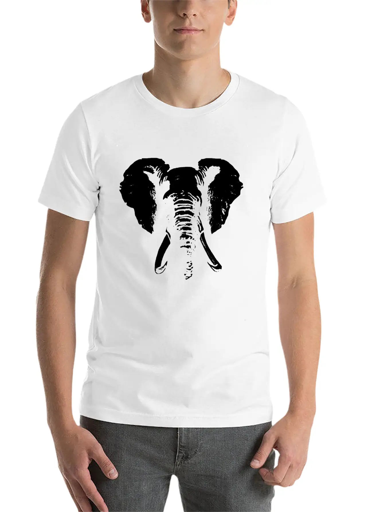 Elephant W Unisex Casual T-Shirt – Clean Design For Daily Comfort