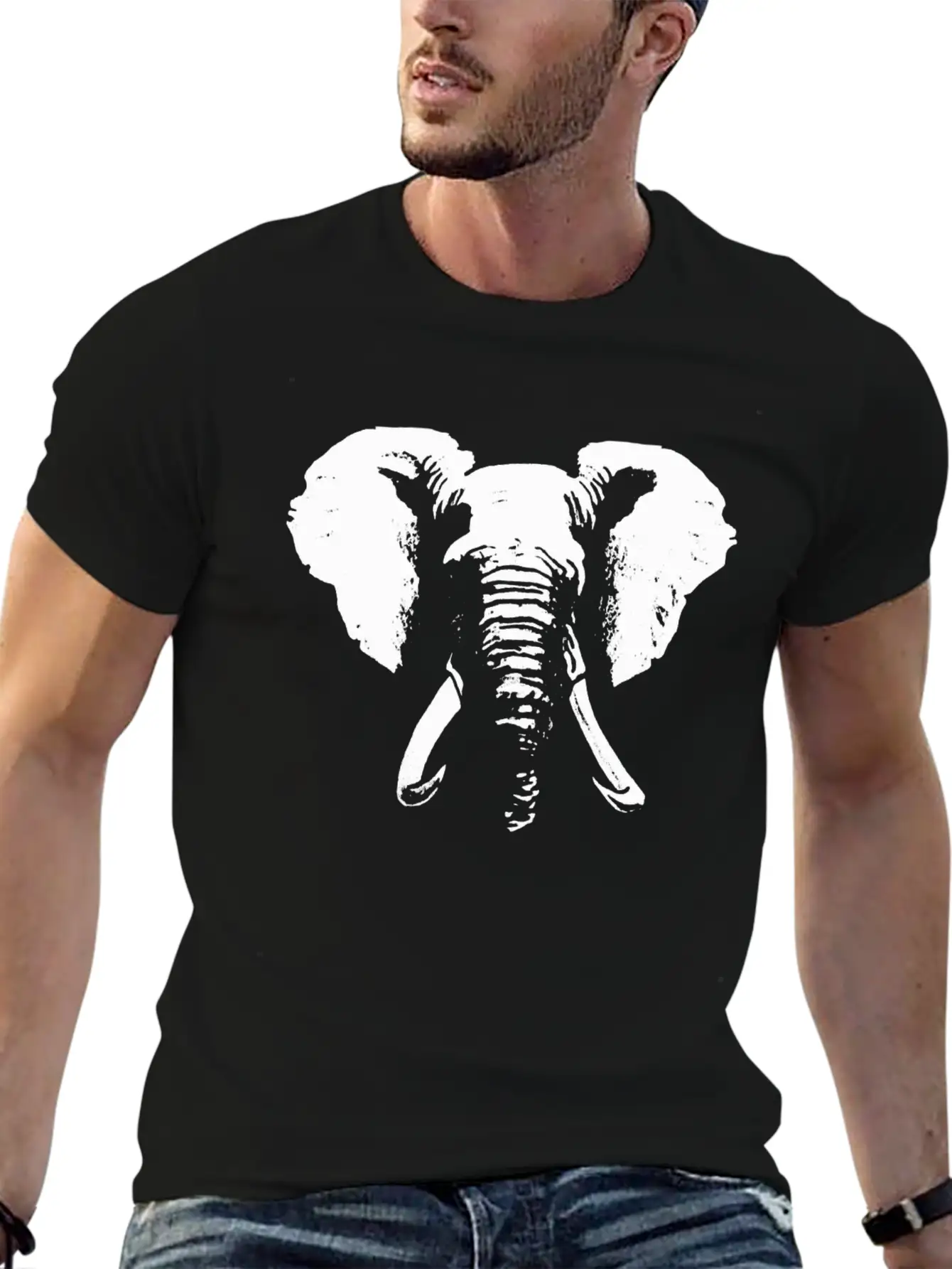 Elephant W Unisex Casual T-Shirt – Clean Design For Daily Comfort