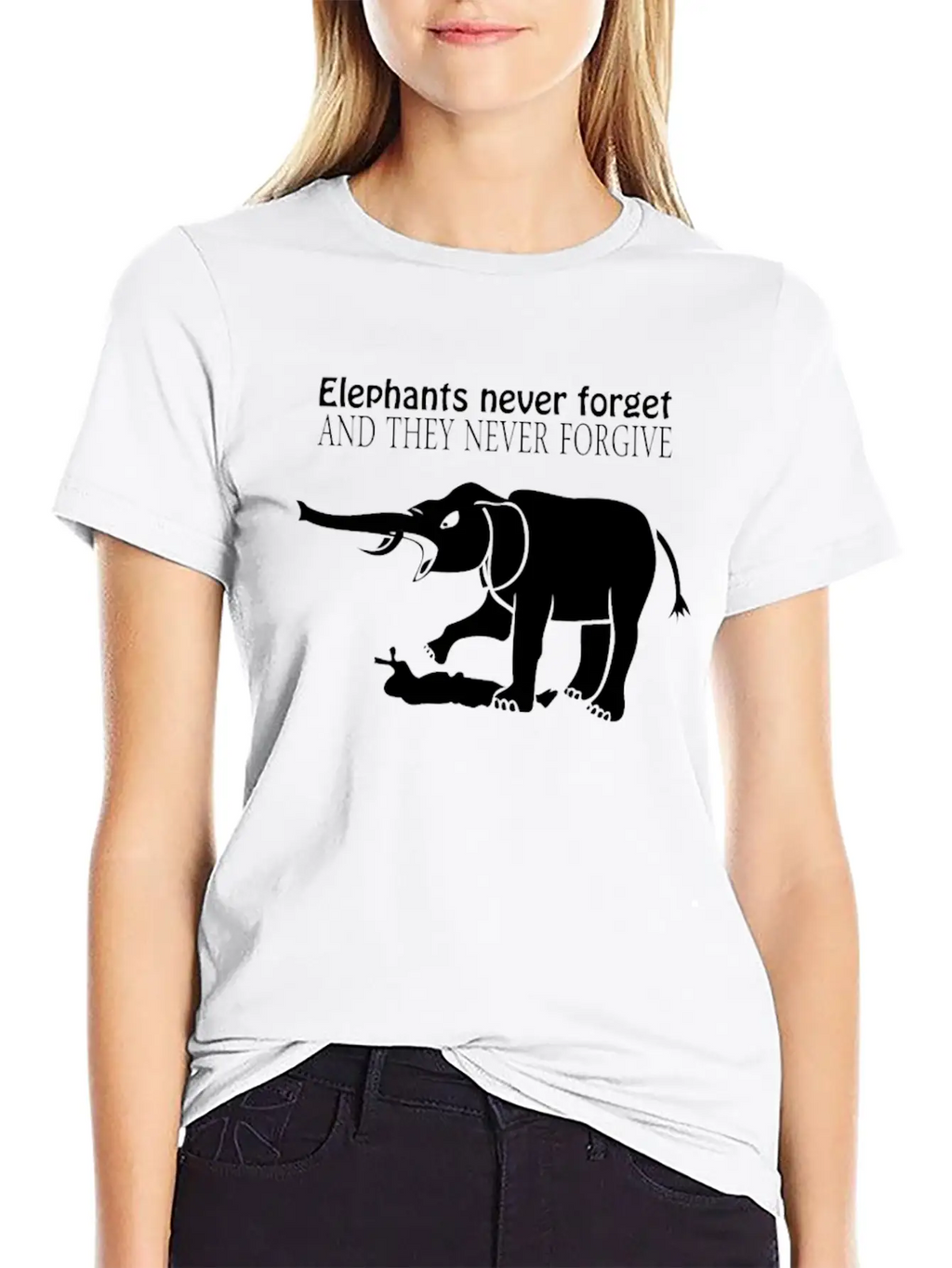 ELEPHANTS NEVER FORGET AND THEY NEVER FORGIVE Funn Classic Cotton Tee – Unisex Comfort For Any Season