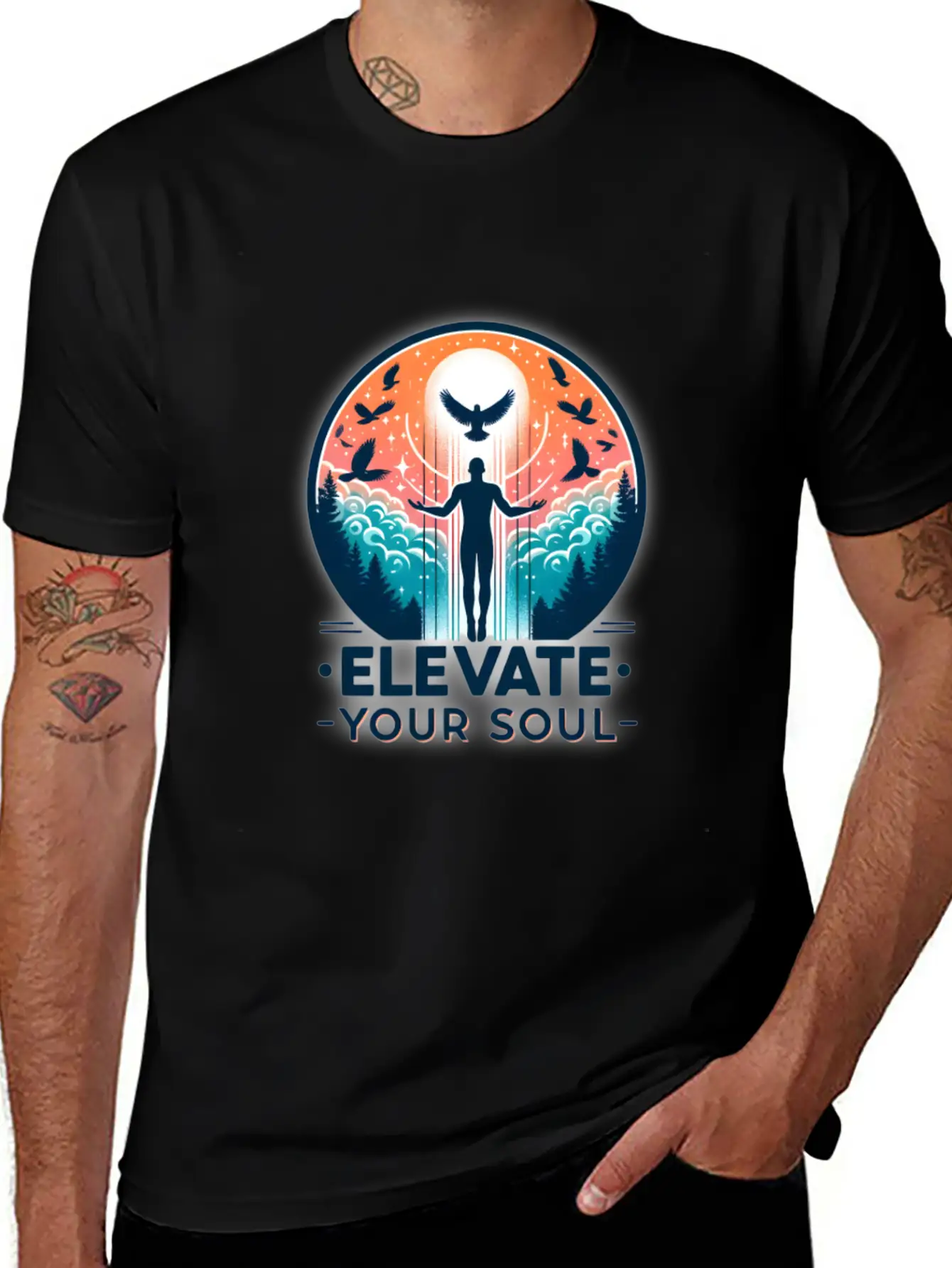 Elevate Your Soul Inspirational Stylish Everyday T-Shirt – Unisex Basic Cotton Tee