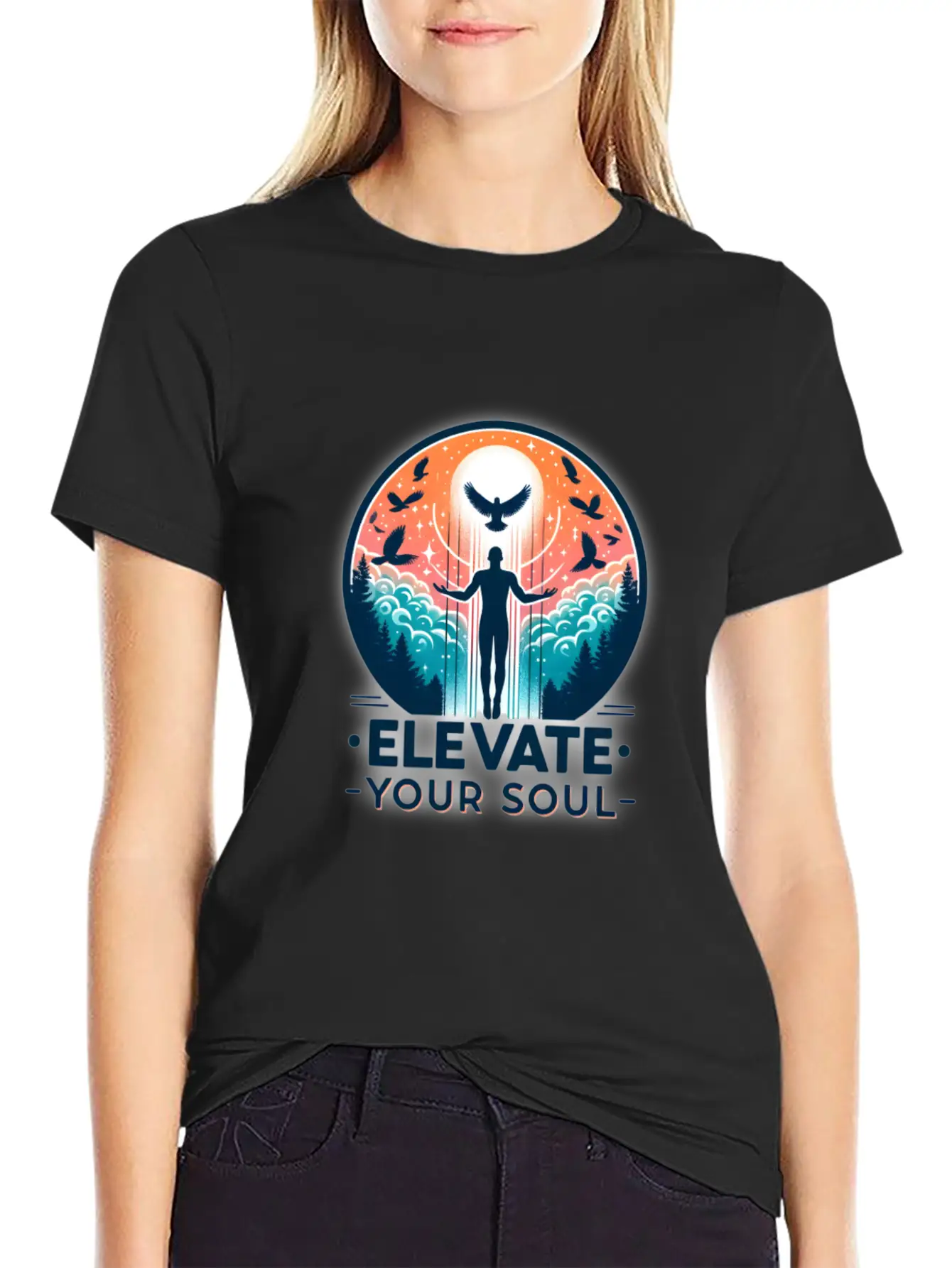 Elevate Your Soul Inspirational Stylish Everyday T-Shirt – Unisex Basic Cotton Tee