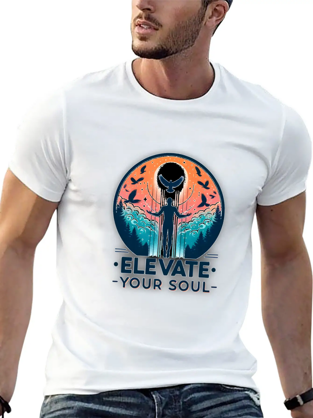 Elevate Your Soul Inspirational Stylish Everyday T-Shirt – Unisex Basic Cotton Tee